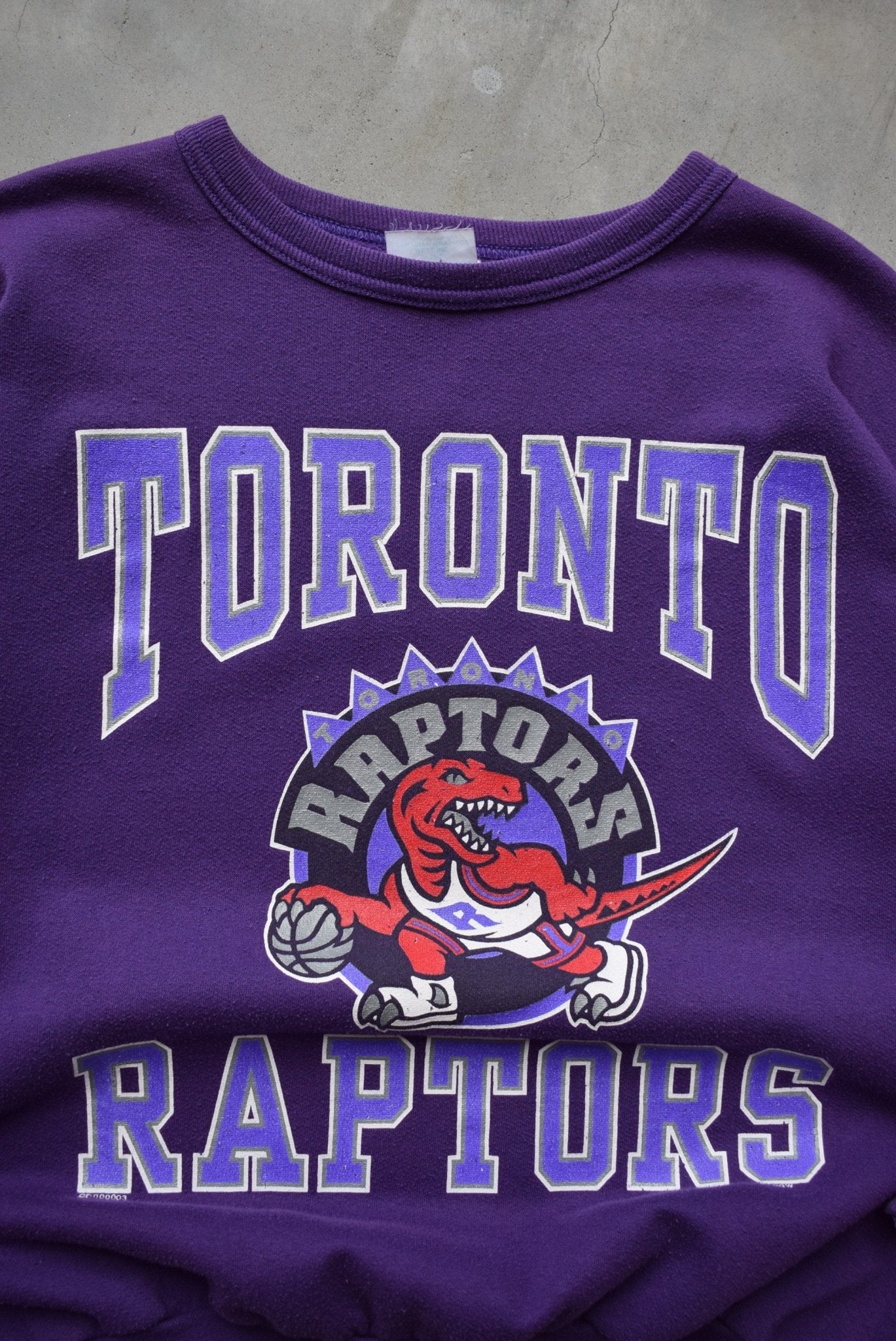 NBA Toronto Raptors Purple Graphic Crewneck — 1990s (S) - Retrospective Store