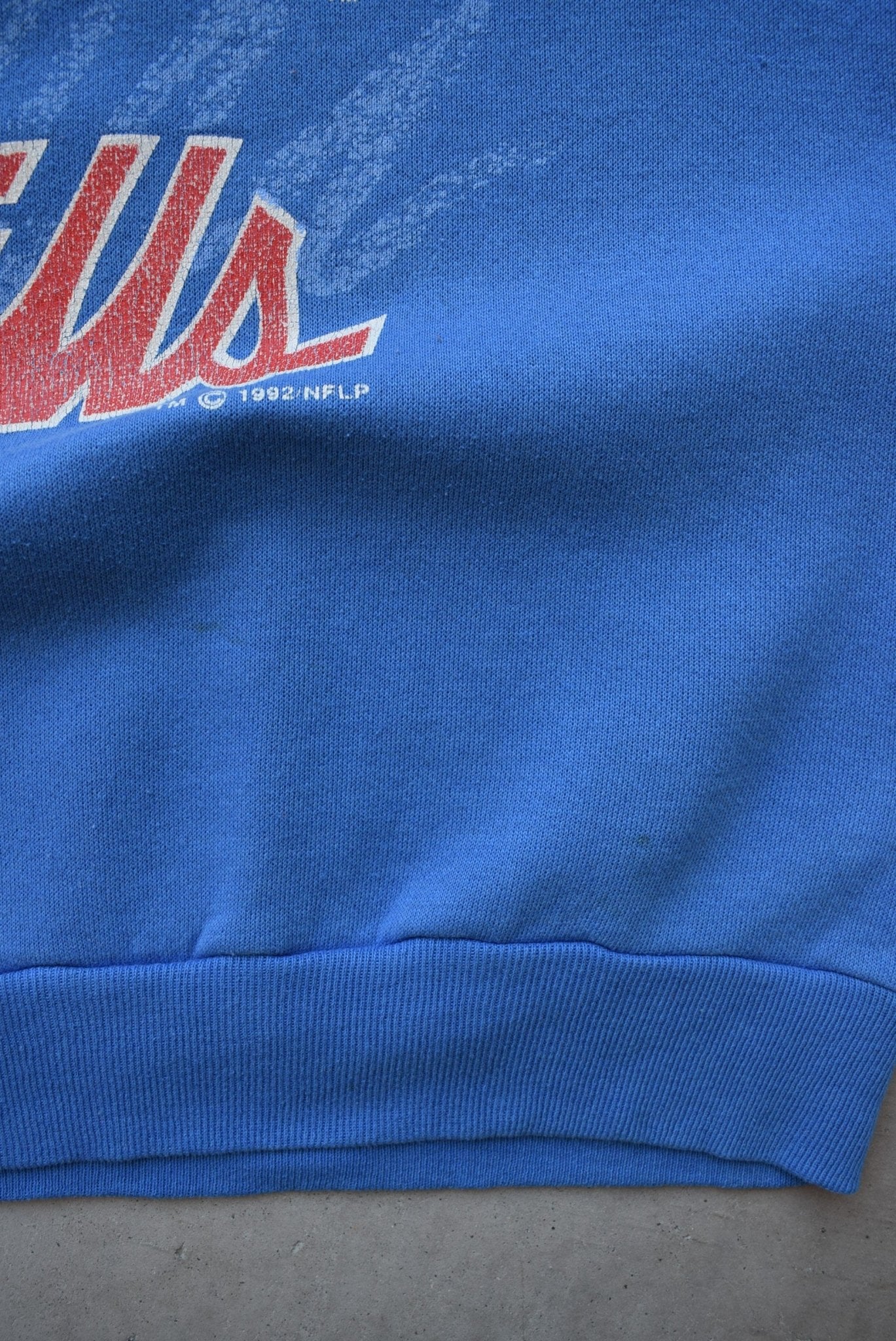 NFL Buffalo Bills Blue Graphic Crewneck — 1992 (M) - Retrospective Store