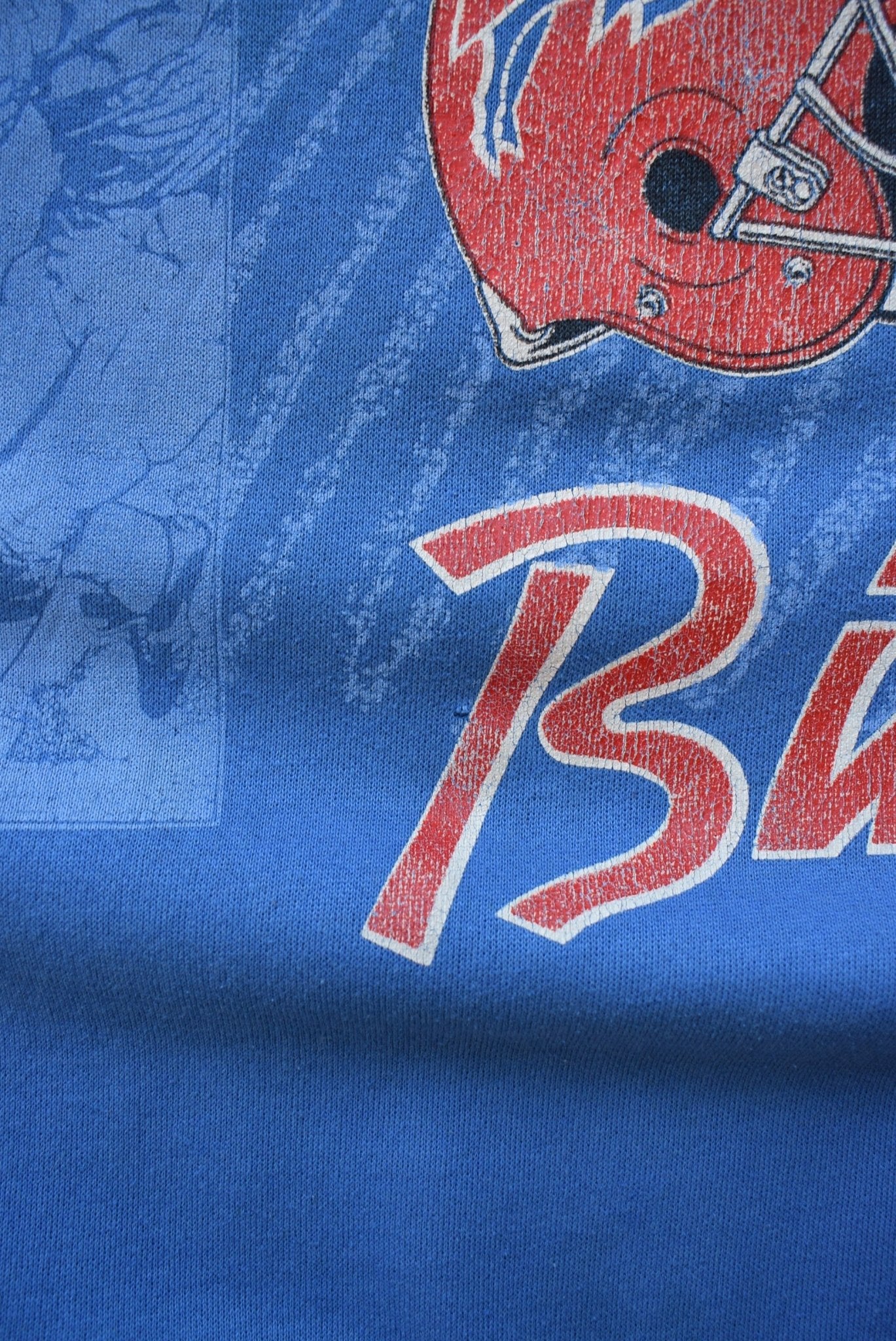 NFL Buffalo Bills Blue Graphic Crewneck — 1992 (M) - Retrospective Store