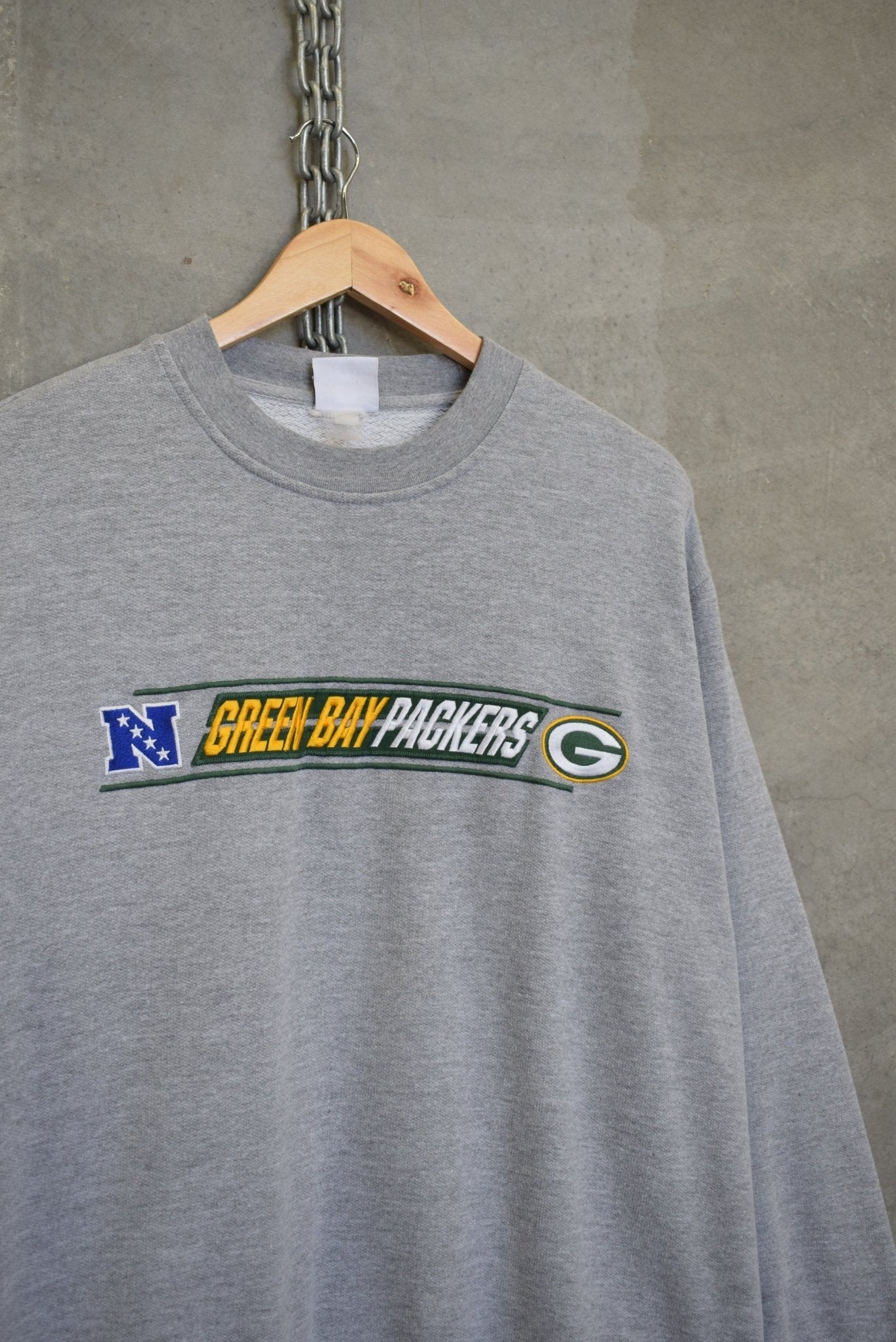 NFL Green Bay Packers Embroidered Crewneck — 2000s (L) - Retrospective Store