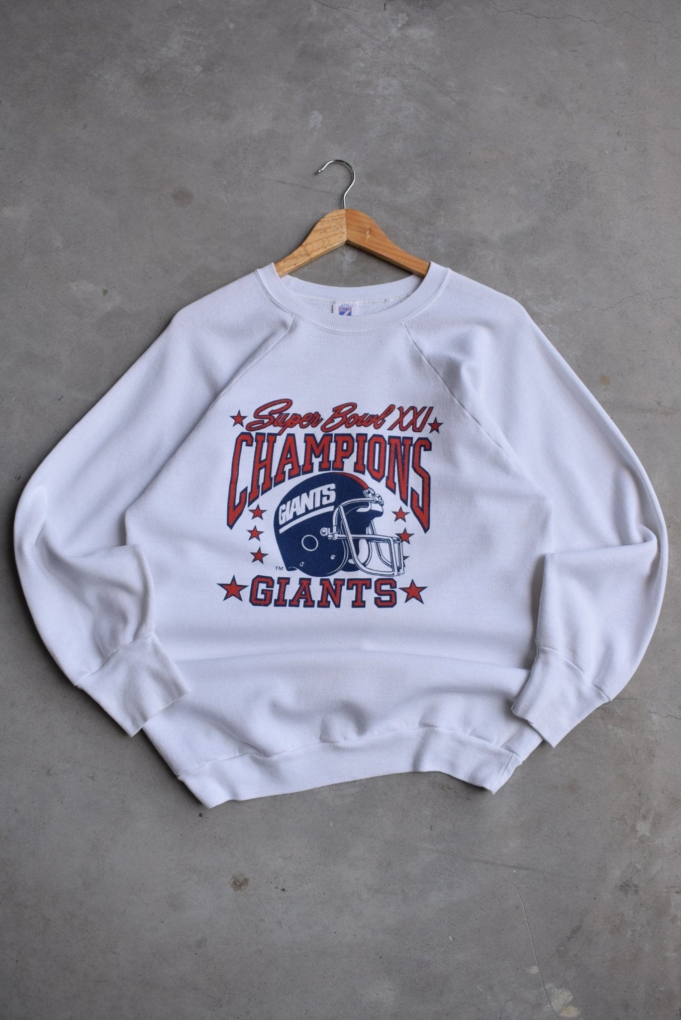 NFL New York Giants Superbowl XXI Champions Crewneck — 1987 (M) - Retrospective Store
