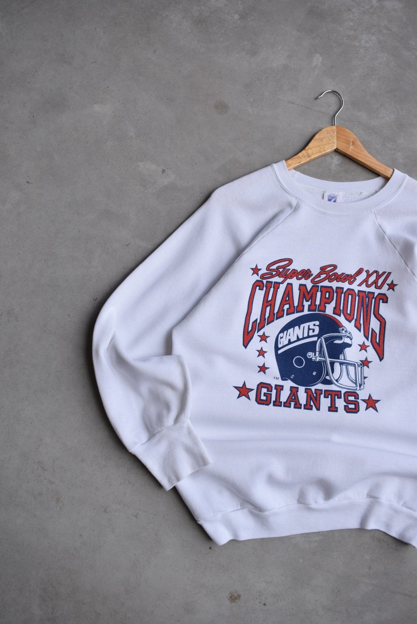 NFL New York Giants Superbowl XXI Champions Crewneck — 1987 (M) - Retrospective Store