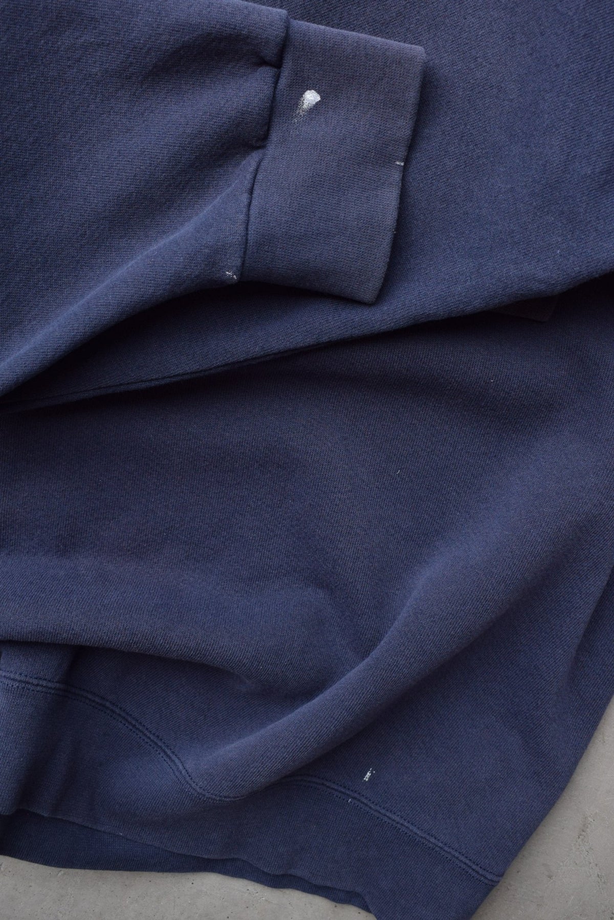 Nike Athletics Navy Embroidered Spellout Crewneck — 1990s (XL) - Retrospective Store