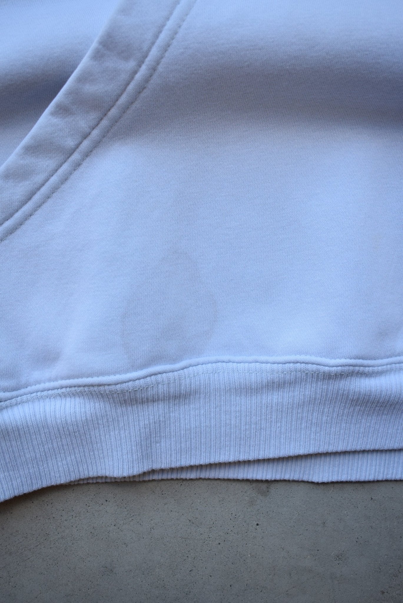 Nike Baby-Blue & Brown Embroidered Spellout Hoodie — 2000s (M) - Retrospective Store