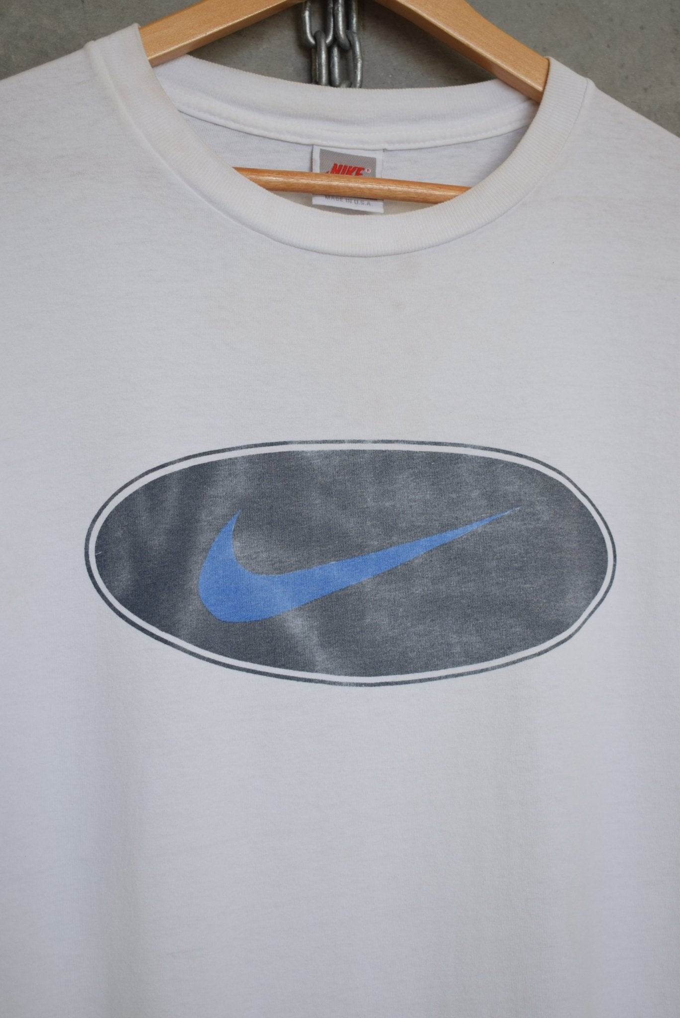 Nike Big Swoosh Graphic Tee — 1990s (M) - Retrospective Store