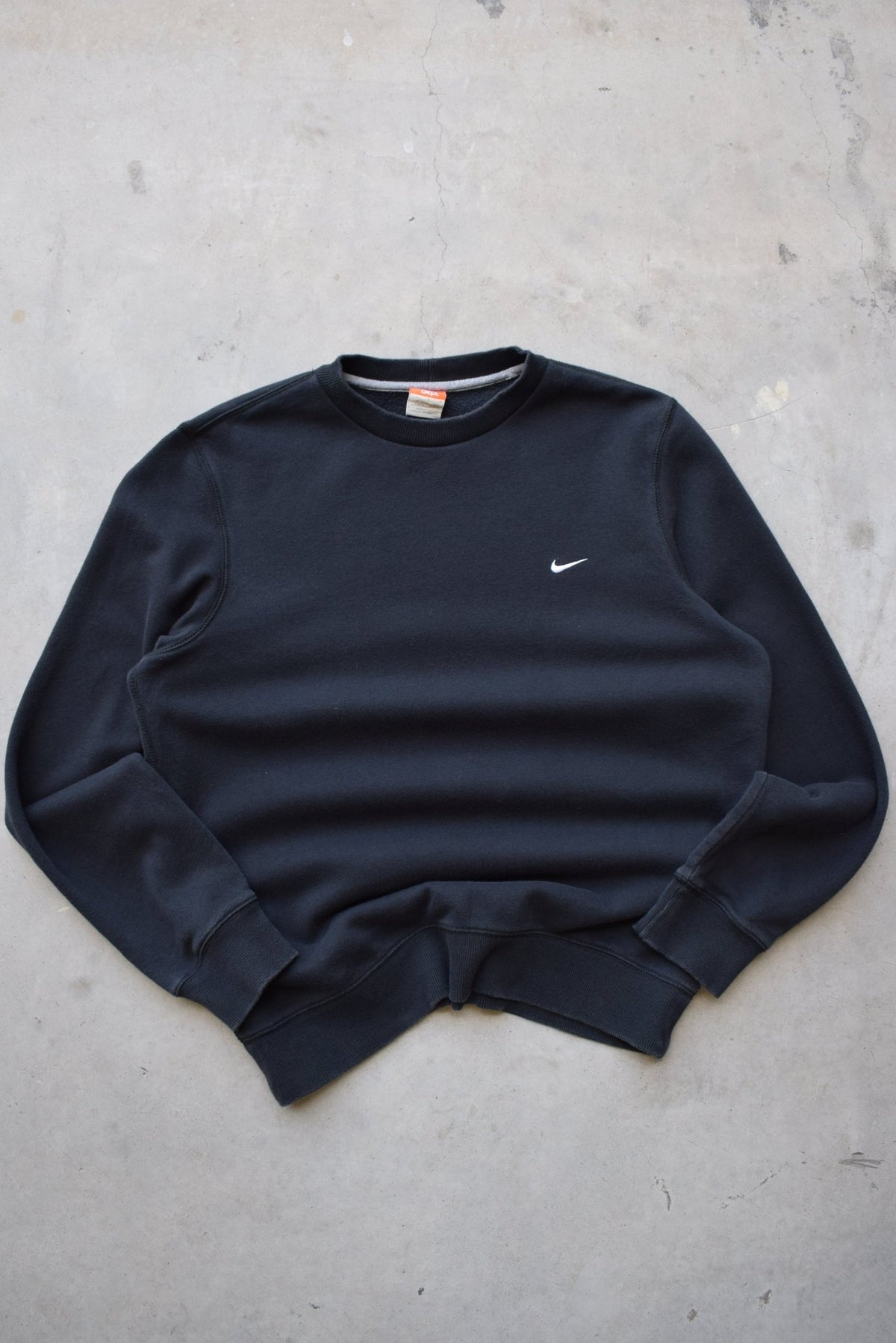 Nike Black Embroidered Swoosh Crewneck — 2000s (M/L) - Retrospective Store
