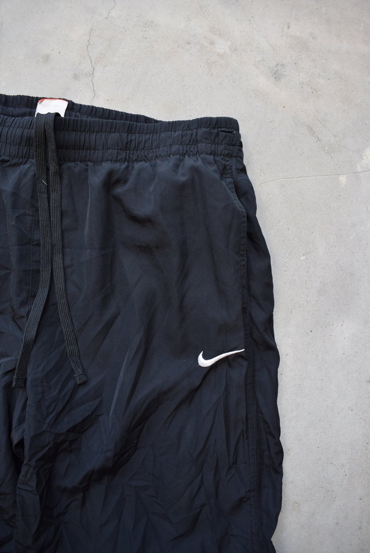 Nike Black Embroidered Swoosh Track Pants — 2000s (L) - Retrospective Store