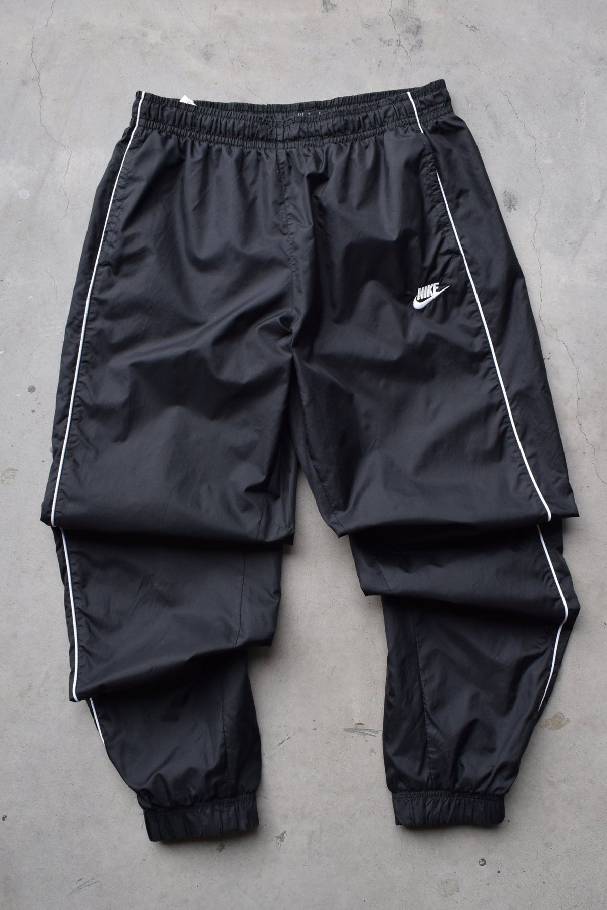 Nike Black Embroidered Swoosh Track Pants — 2000s (M/L) - Retrospective Store