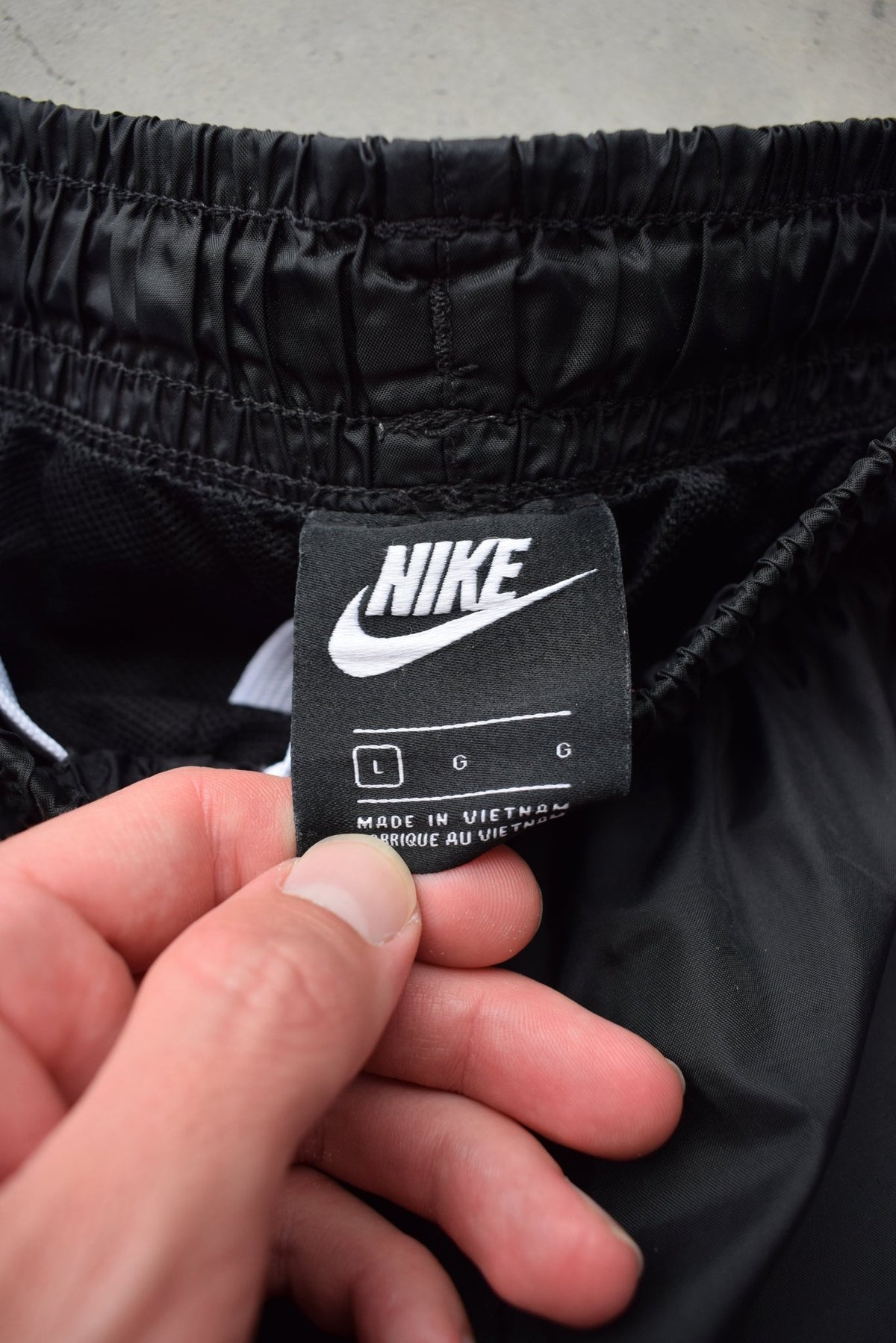 Nike Black Embroidered Swoosh Track Pants — 2000s (M/L) - Retrospective Store