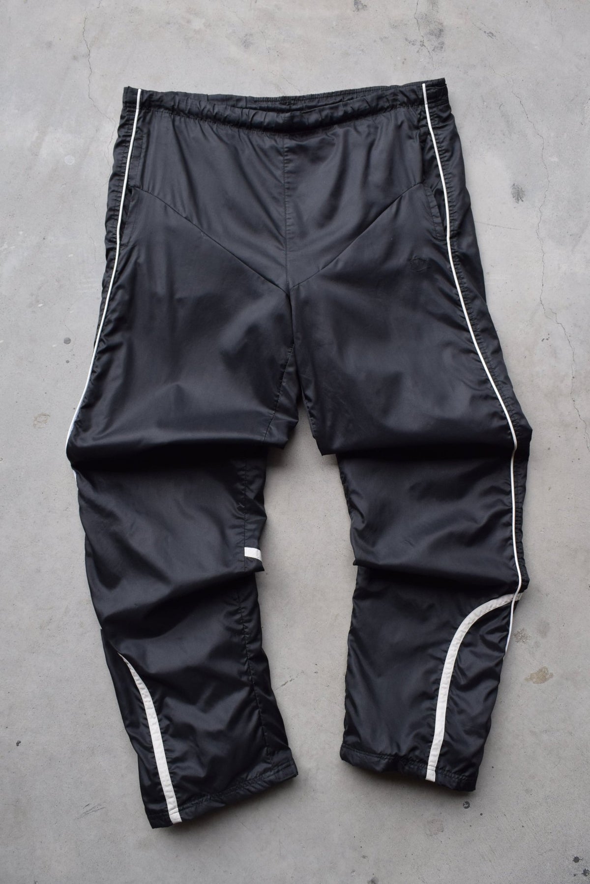 Nike Black Embroidered Swoosh Track Pants — 2000s (S/M) - Retrospective Store