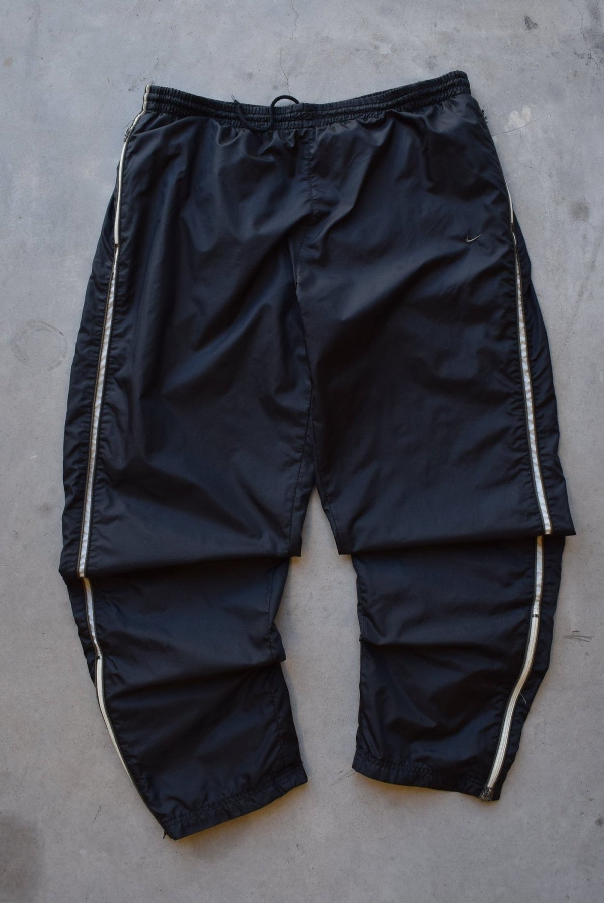 Nike Black Embroidered Swoosh Track Pants — 2000s (XXL) - Retrospective Store