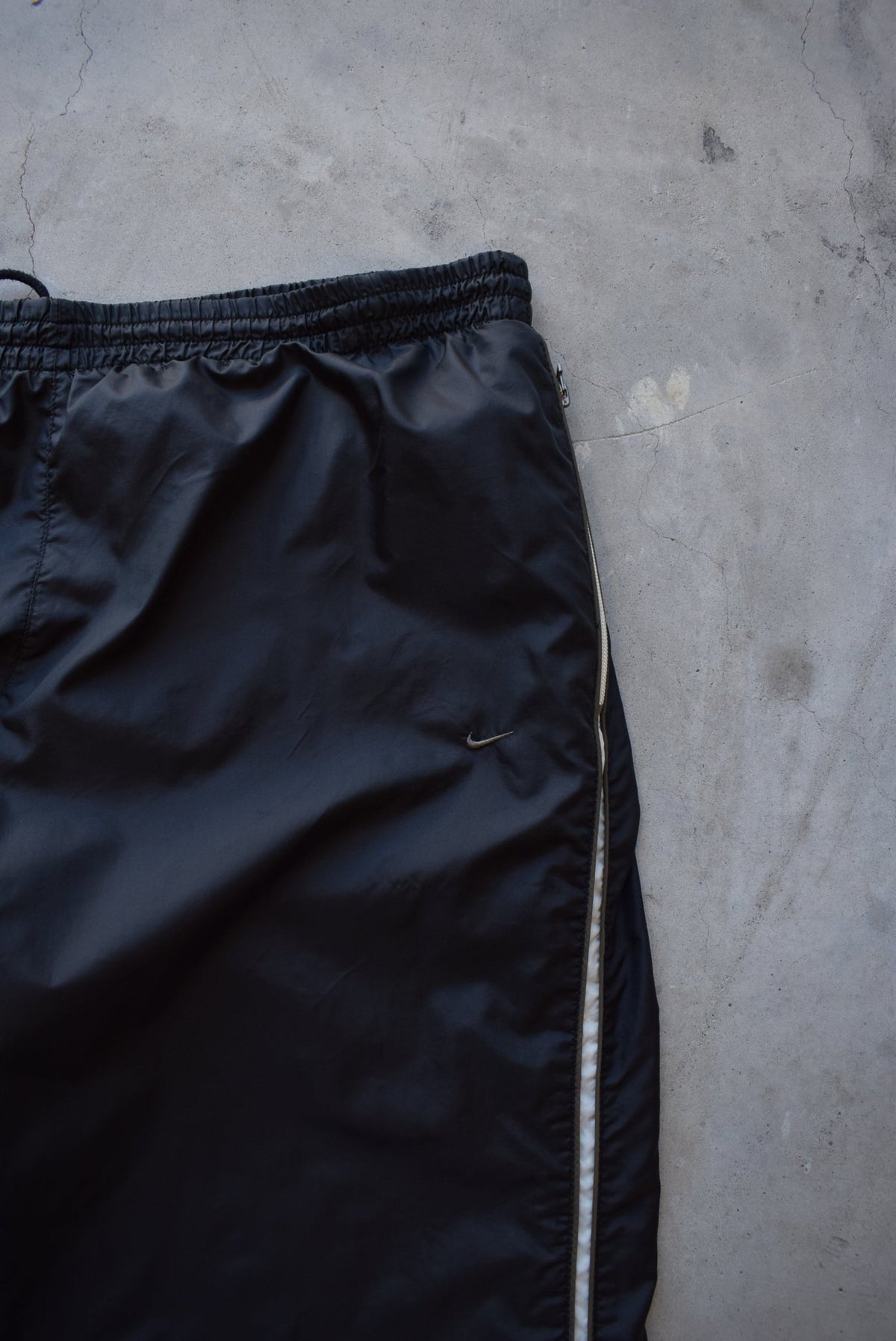 Nike Black Embroidered Swoosh Track Pants — 2000s (XXL) - Retrospective Store