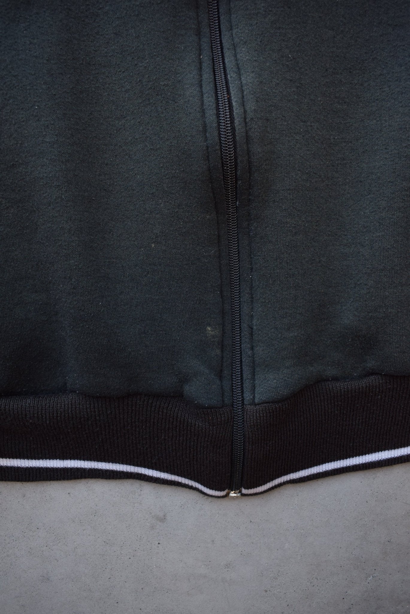 Nike Black & Grey Embroidered Swoosh Jacket — 1980s (M/L) - Retrospective Store