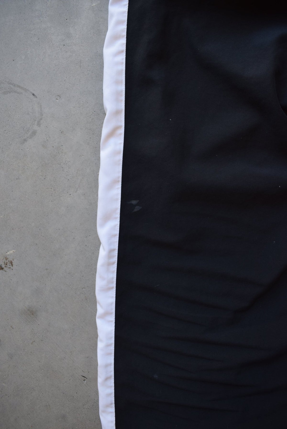 Nike Black & White Embroidered Swoosh Track Pants — 2000s (S/M) - Retrospective Store