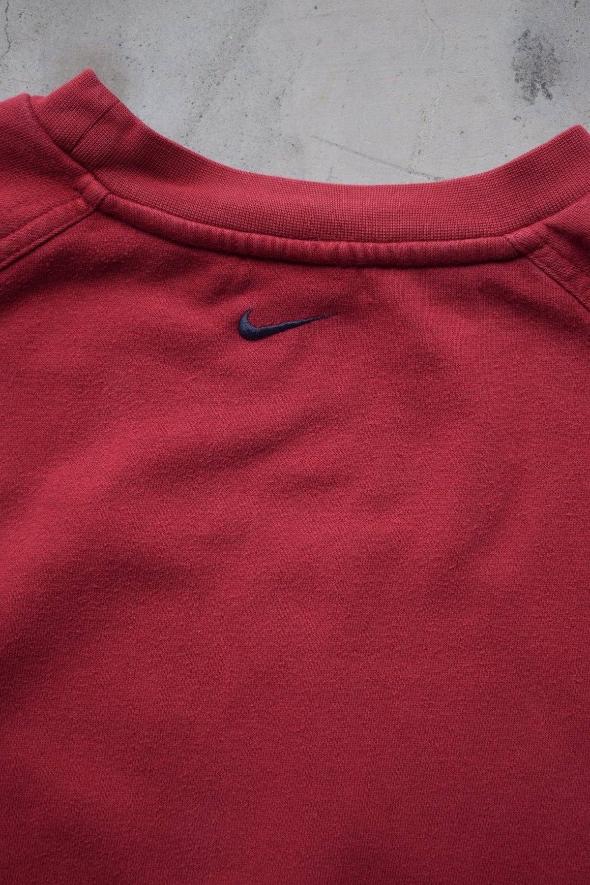 Nike Burgundy Spellout Crewneck — 2000s (S) - Retrospective Store