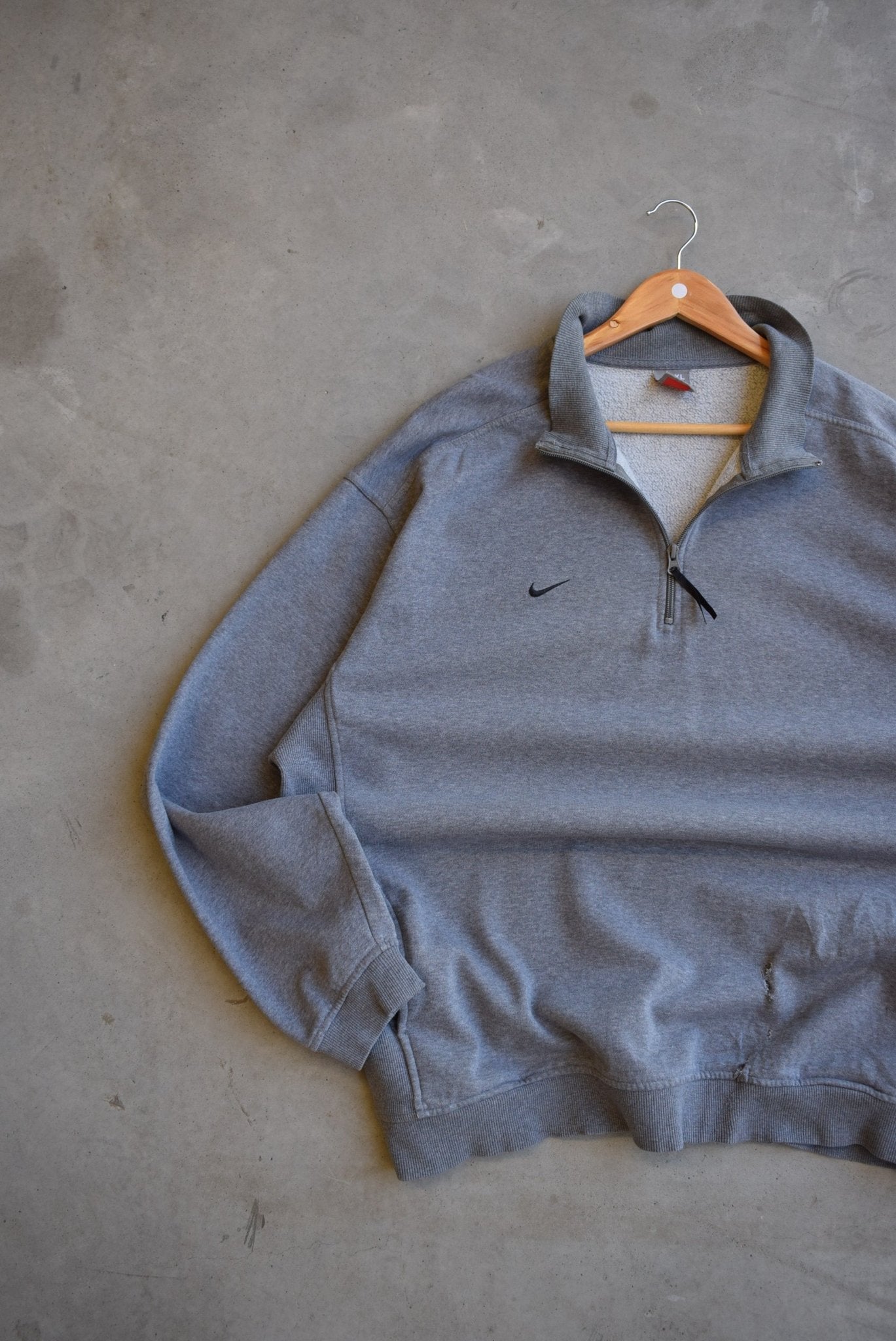 Nike Classic Logo Embroidered Quarter Zip — 2000s (XL) - Retrospective Store