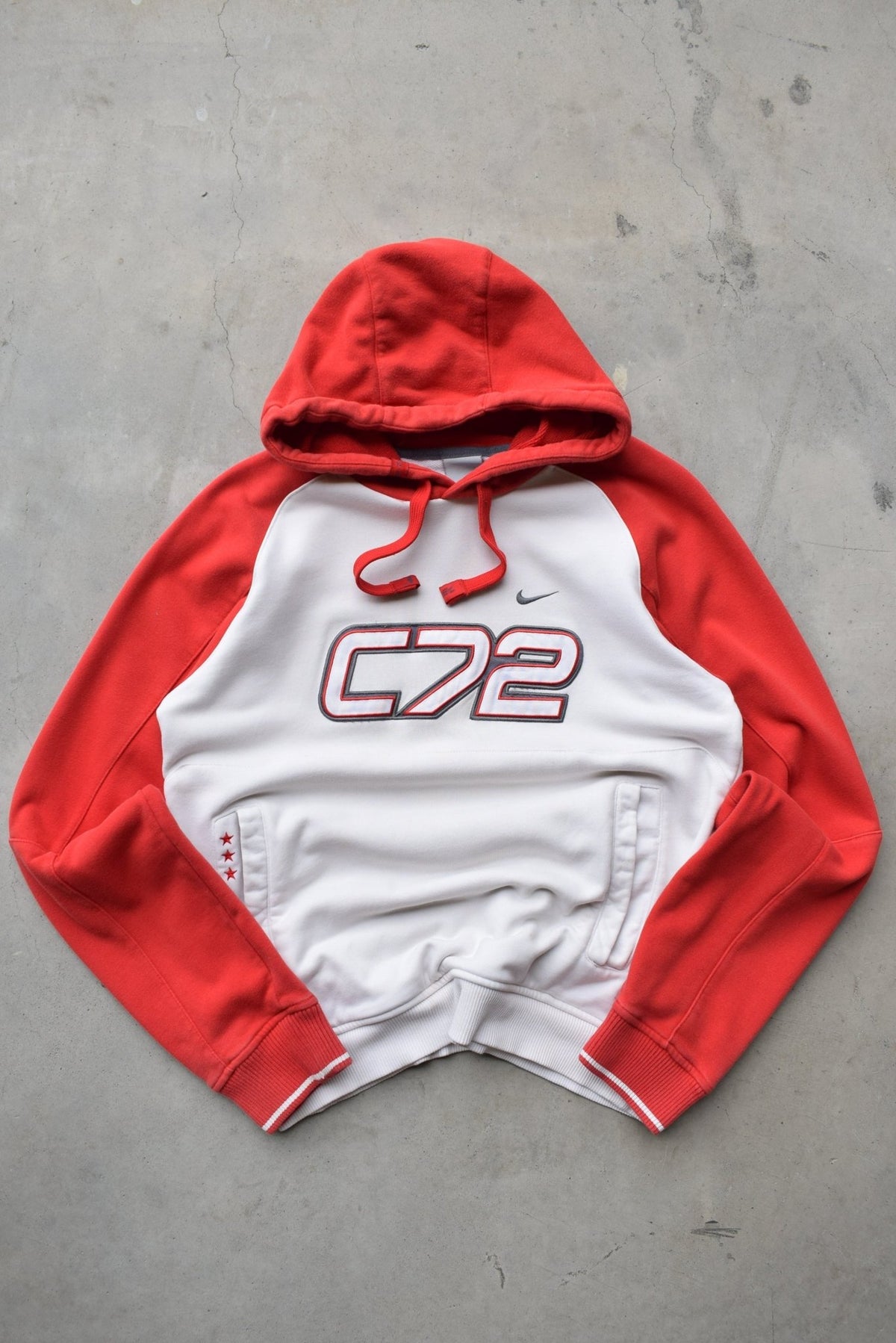 Nike Cortez Red & White Embroidered Hoodie — 2000s (S) - Retrospective Store