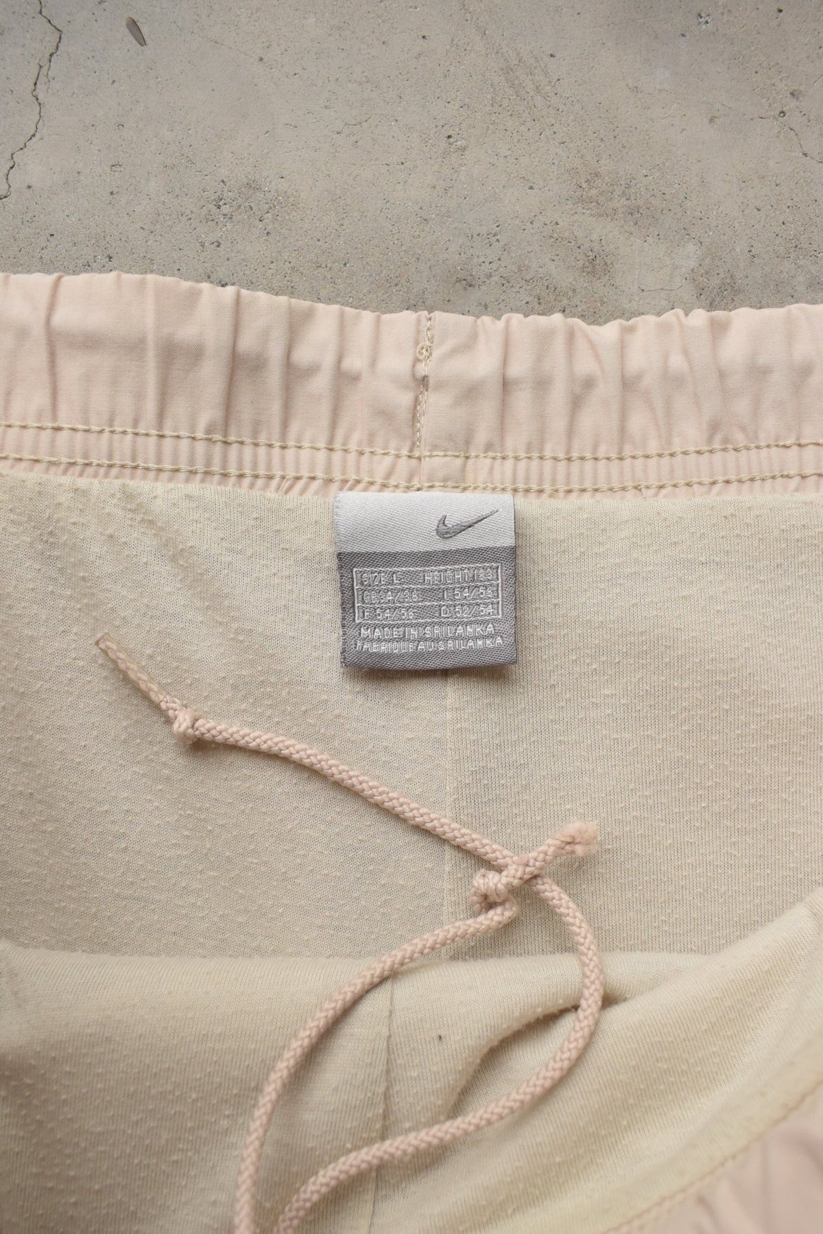 Nike Cream Embroidered Swoosh Track Pants — 2000s (L) - Retrospective Store