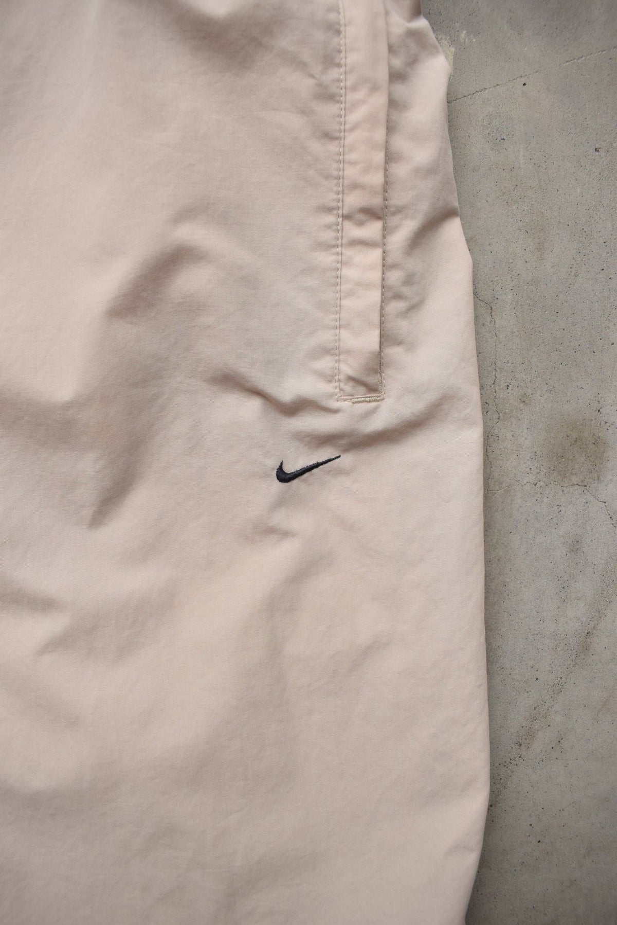 Nike Cream Embroidered Swoosh Track Pants — 2000s (L) - Retrospective Store