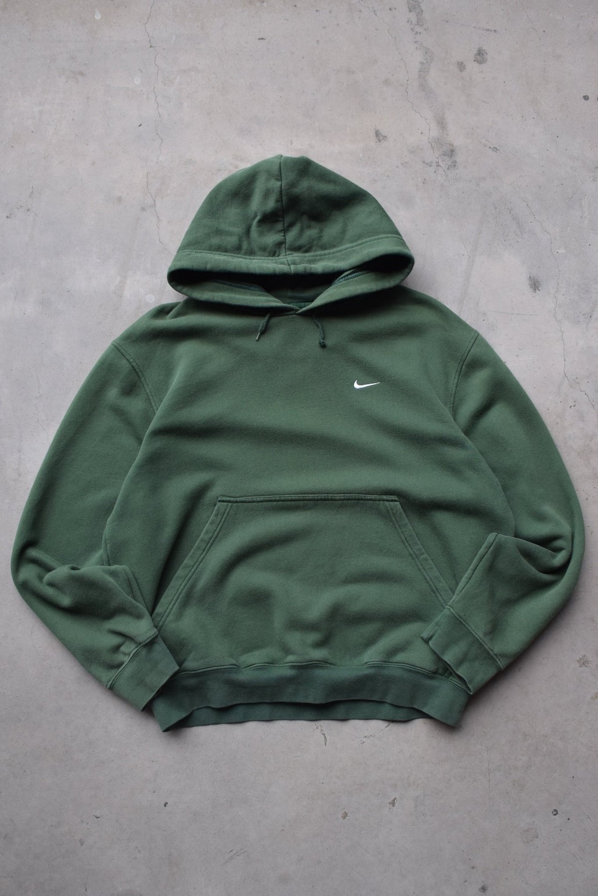 Nike Green Embroidered Swoosh Hoodie — 2000s (L) - Retrospective Store