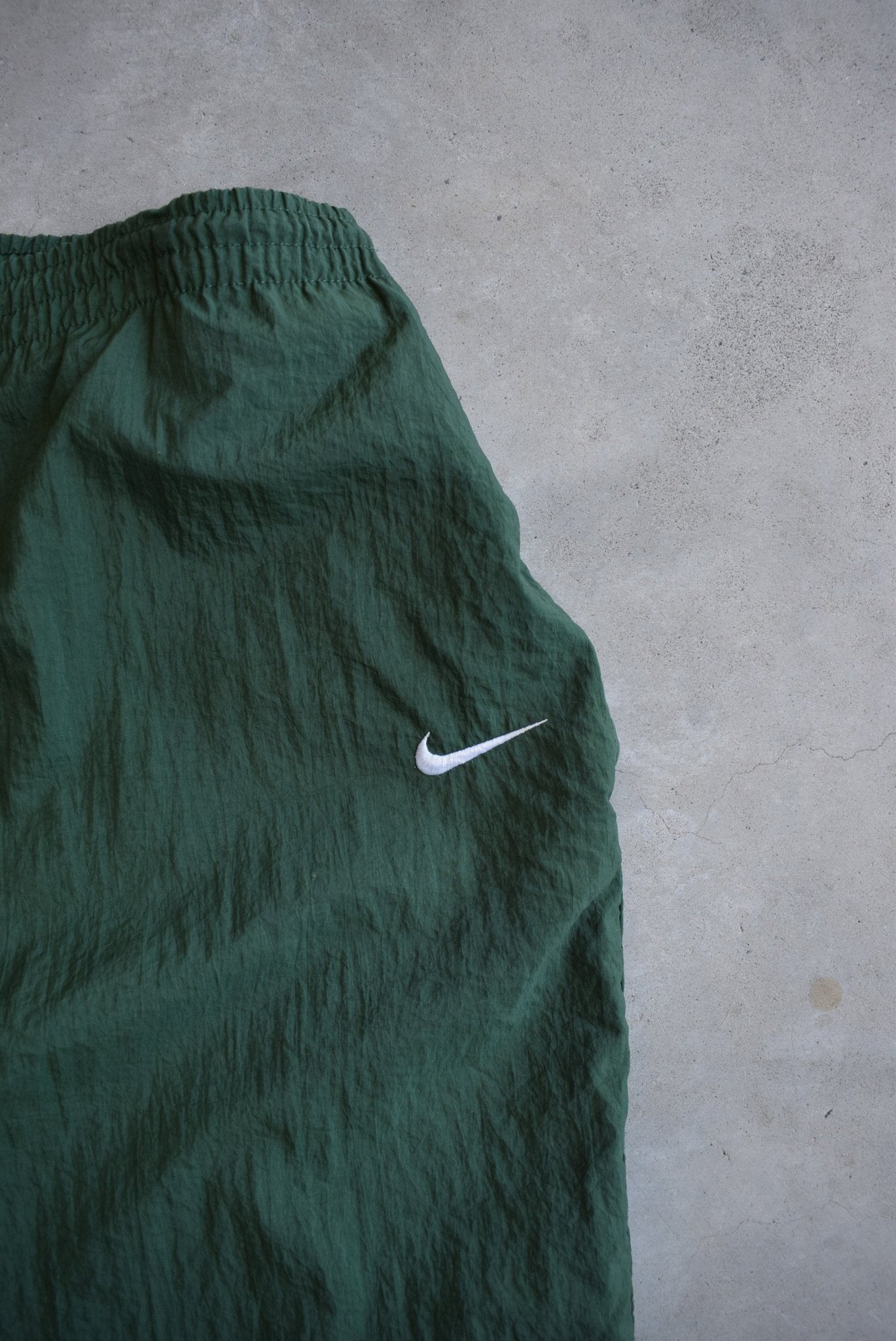 Nike Green Embroidered Swoosh Track Pants — 1990s (XL/XXL) - Retrospective Store