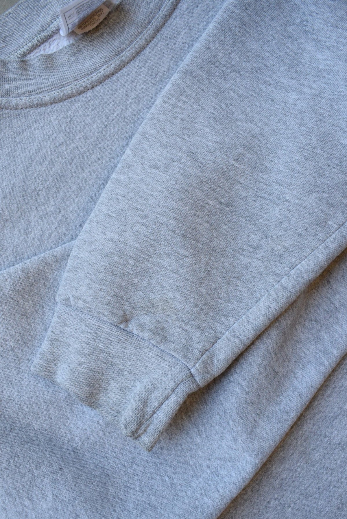 Nike Grey Embroidered Swoosh Crewneck — 1990s (L) - Retrospective Store