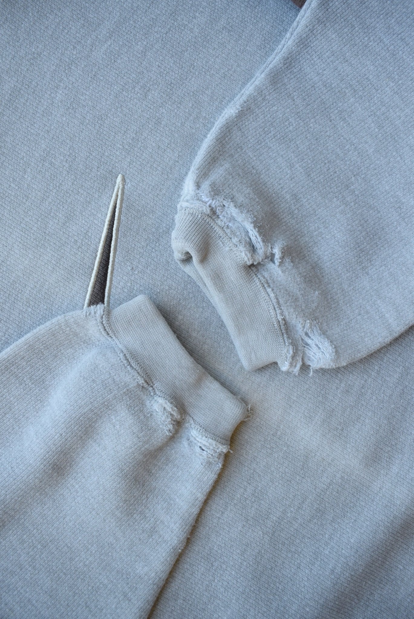 Nike Grey Embroidered Swoosh Crewneck — 1990s (S) - Retrospective Store