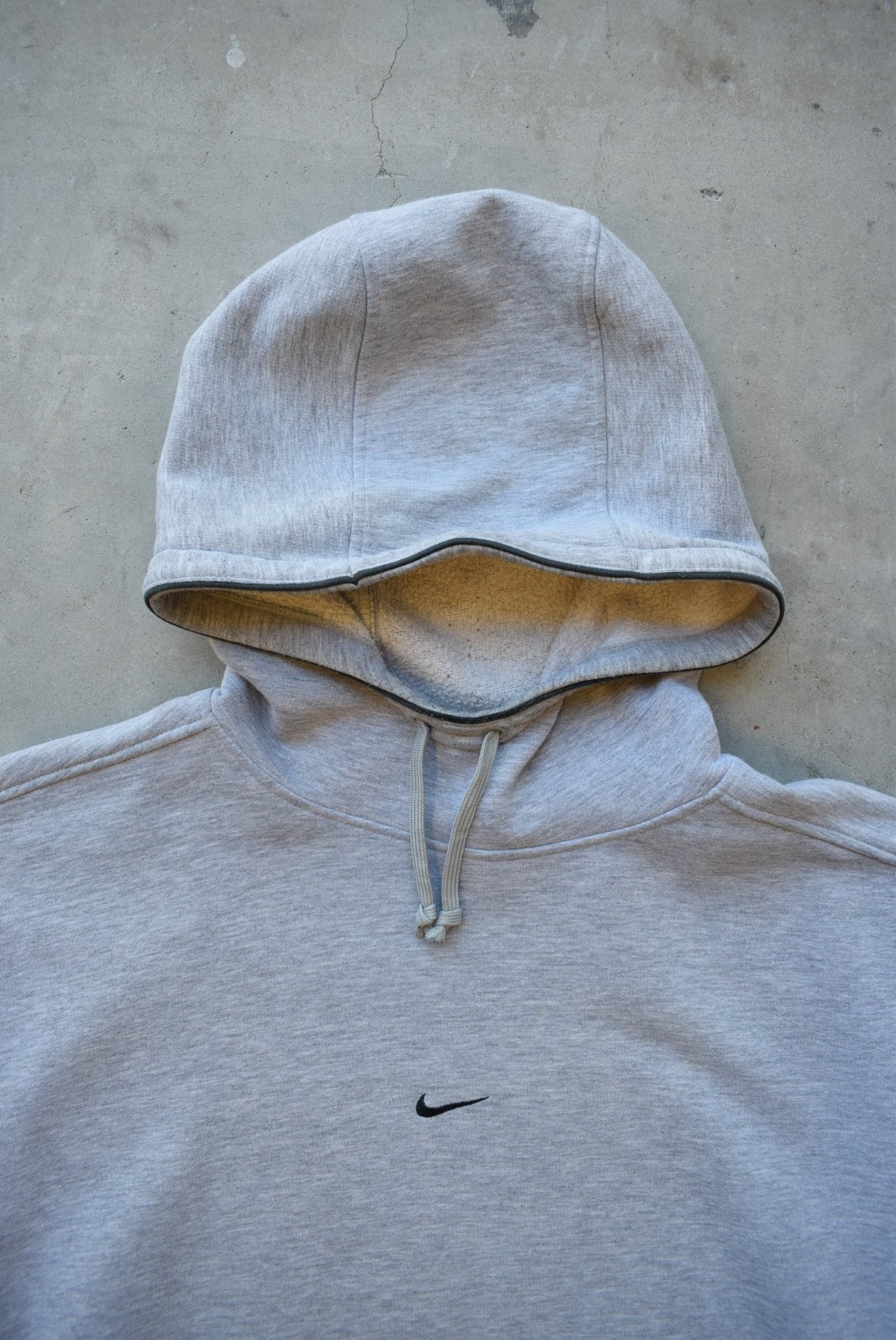 Nike Grey Embroidered Swoosh Hoodie — 2000s (M/L) - Retrospective Store