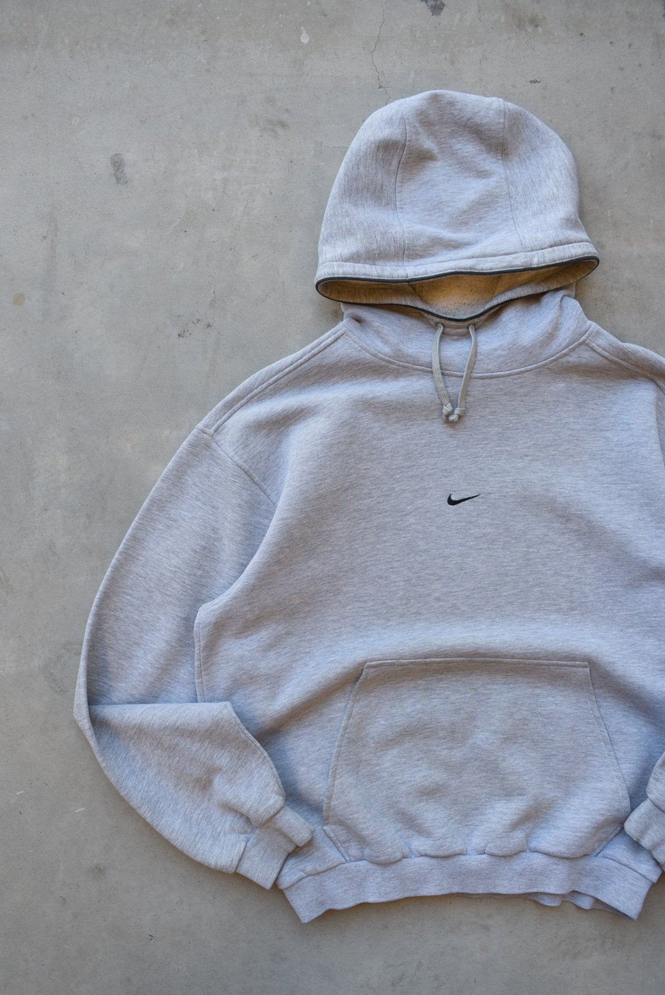 Nike Grey Embroidered Swoosh Hoodie — 2000s (M/L) - Retrospective Store