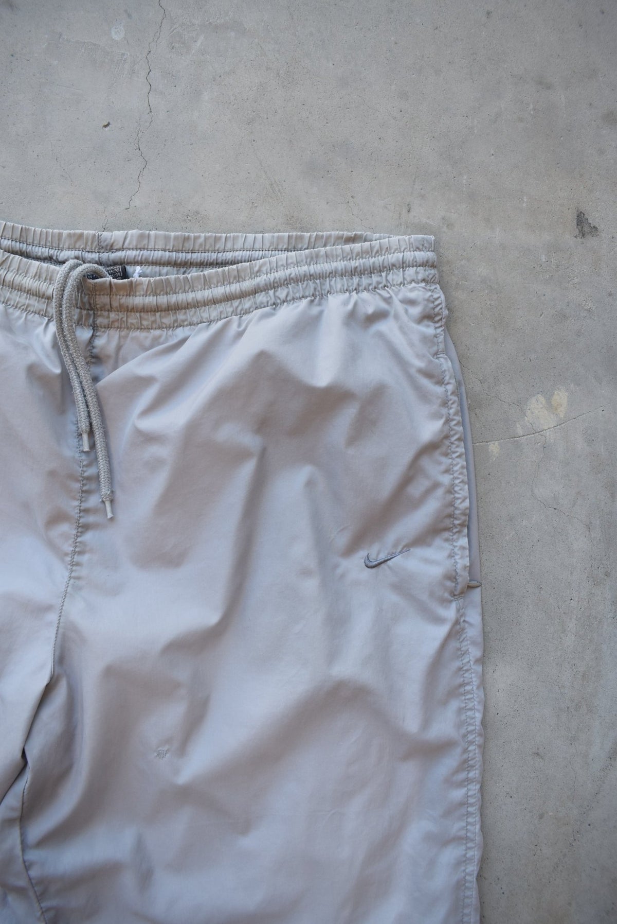 Nike Grey Embroidered Swoosh Track Pants — 2000s (XL/XXL) - Retrospective Store