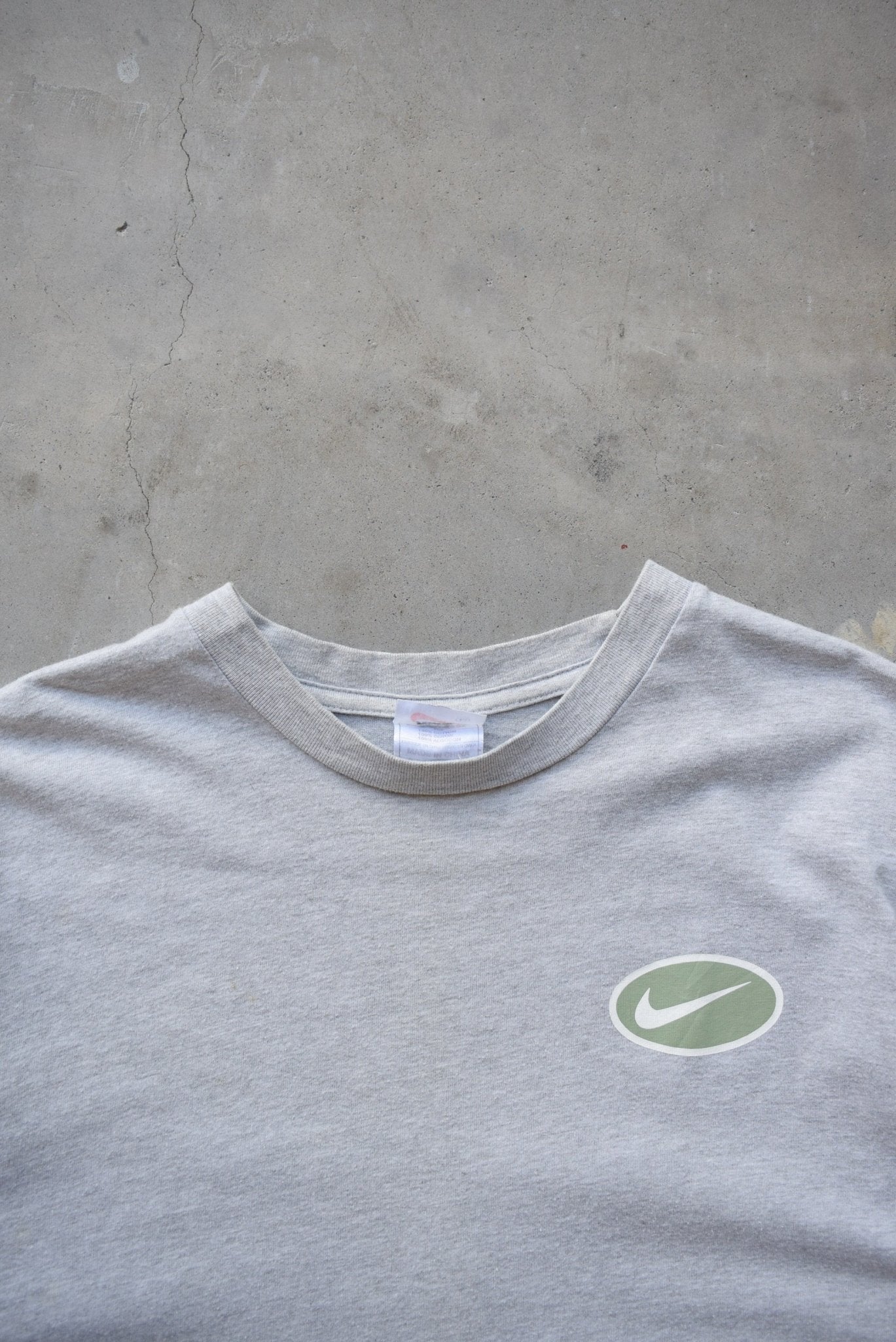 Nike Grey Swoosh Tee — 1990s (M) - Retrospective Store