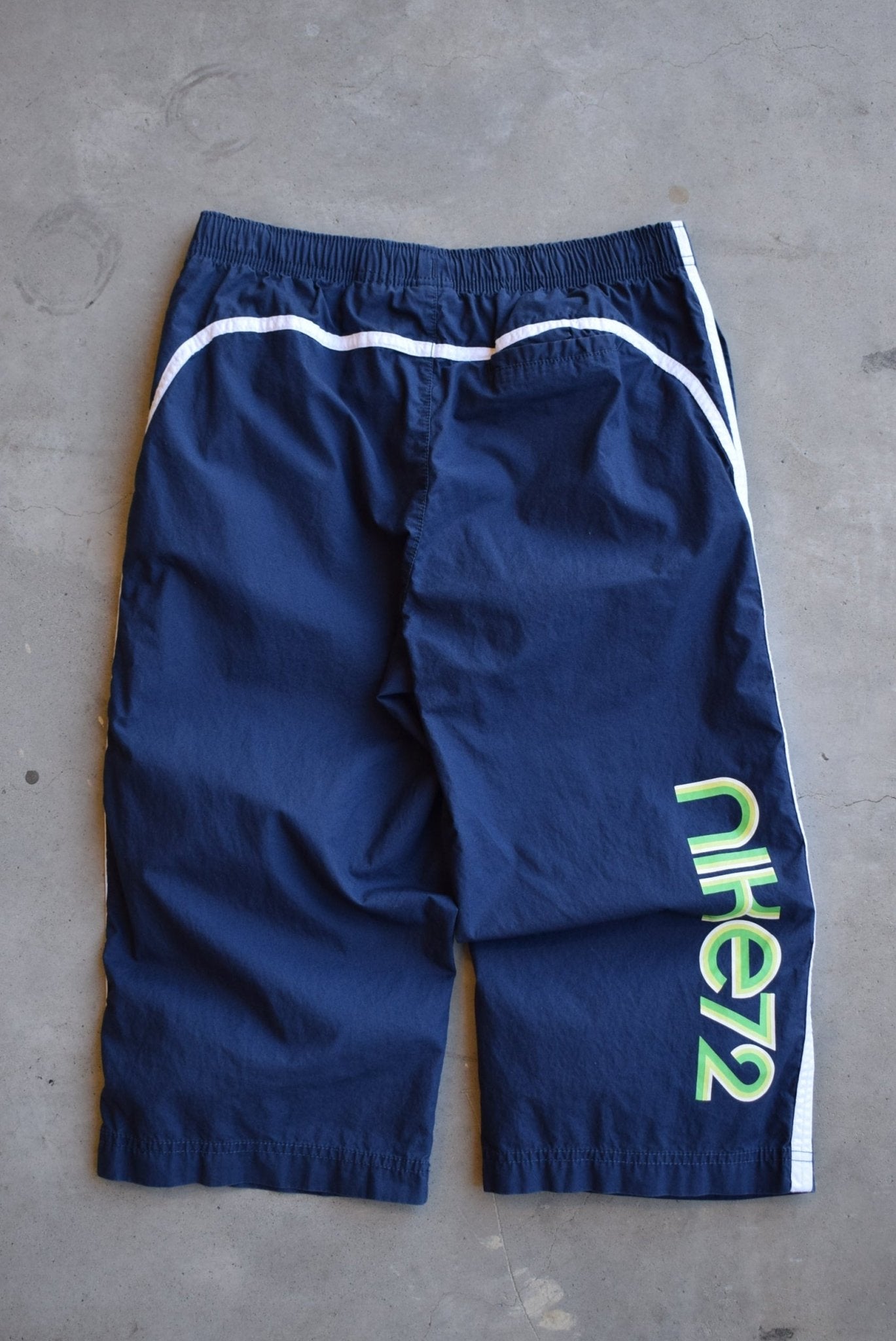 Nike Navy Embroidered Swoosh 3/4 Track Pants — 2000s (XS/S) - Retrospective Store