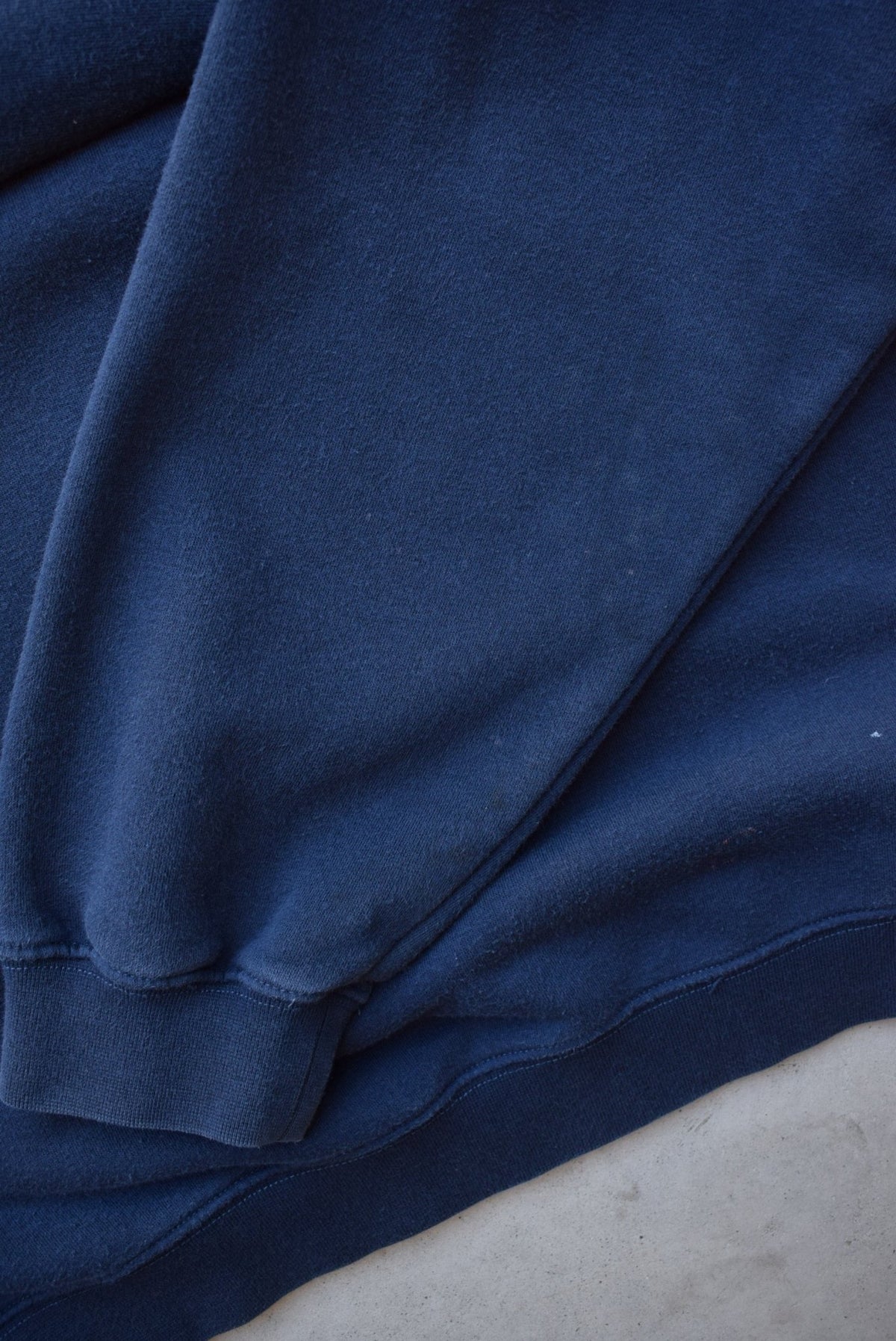 Nike Navy Embroidered Swoosh Crewneck — 1990s (L) - Retrospective Store