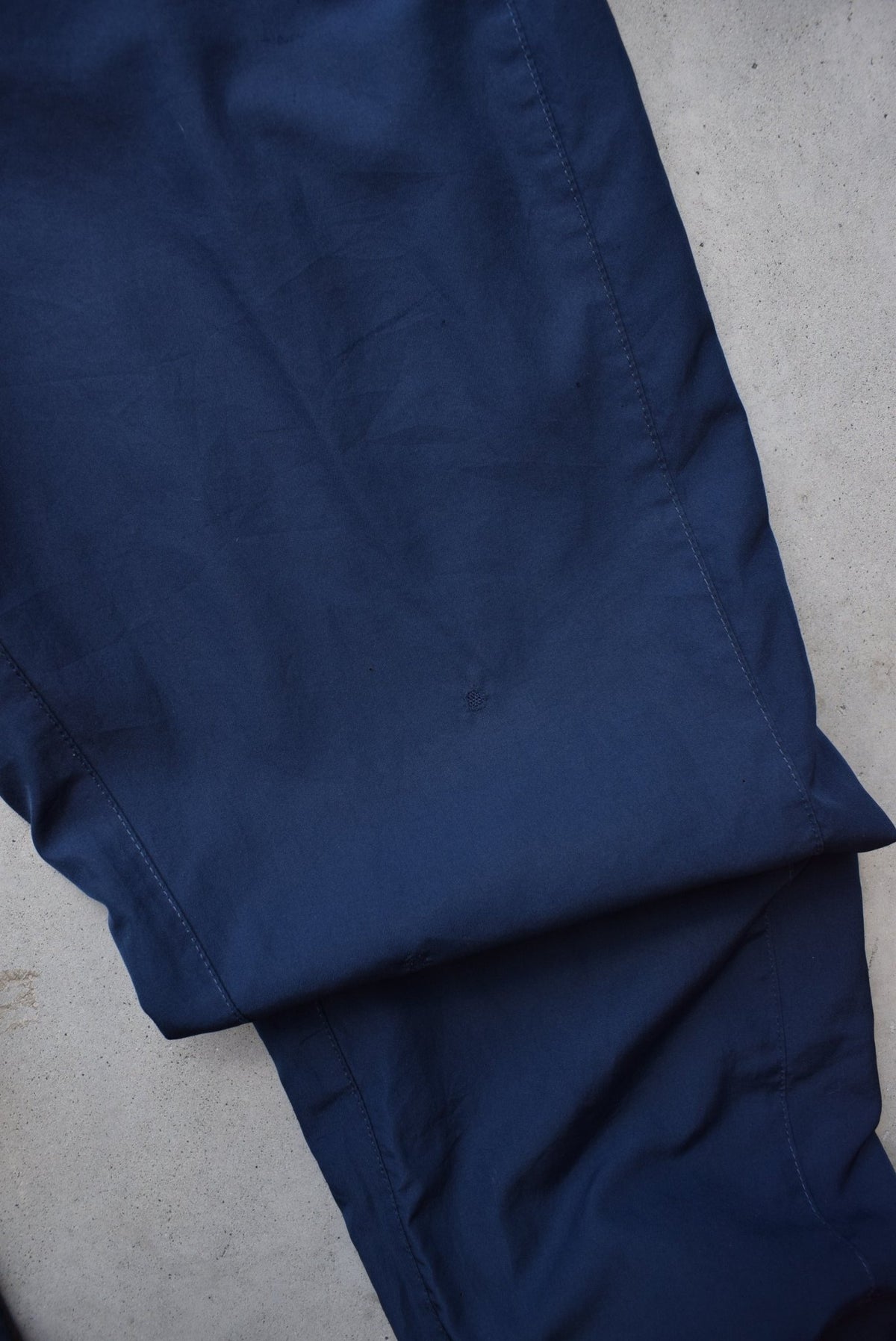 Nike Navy Embroidered Swoosh Track Pants — 2000s (S) - Retrospective Store