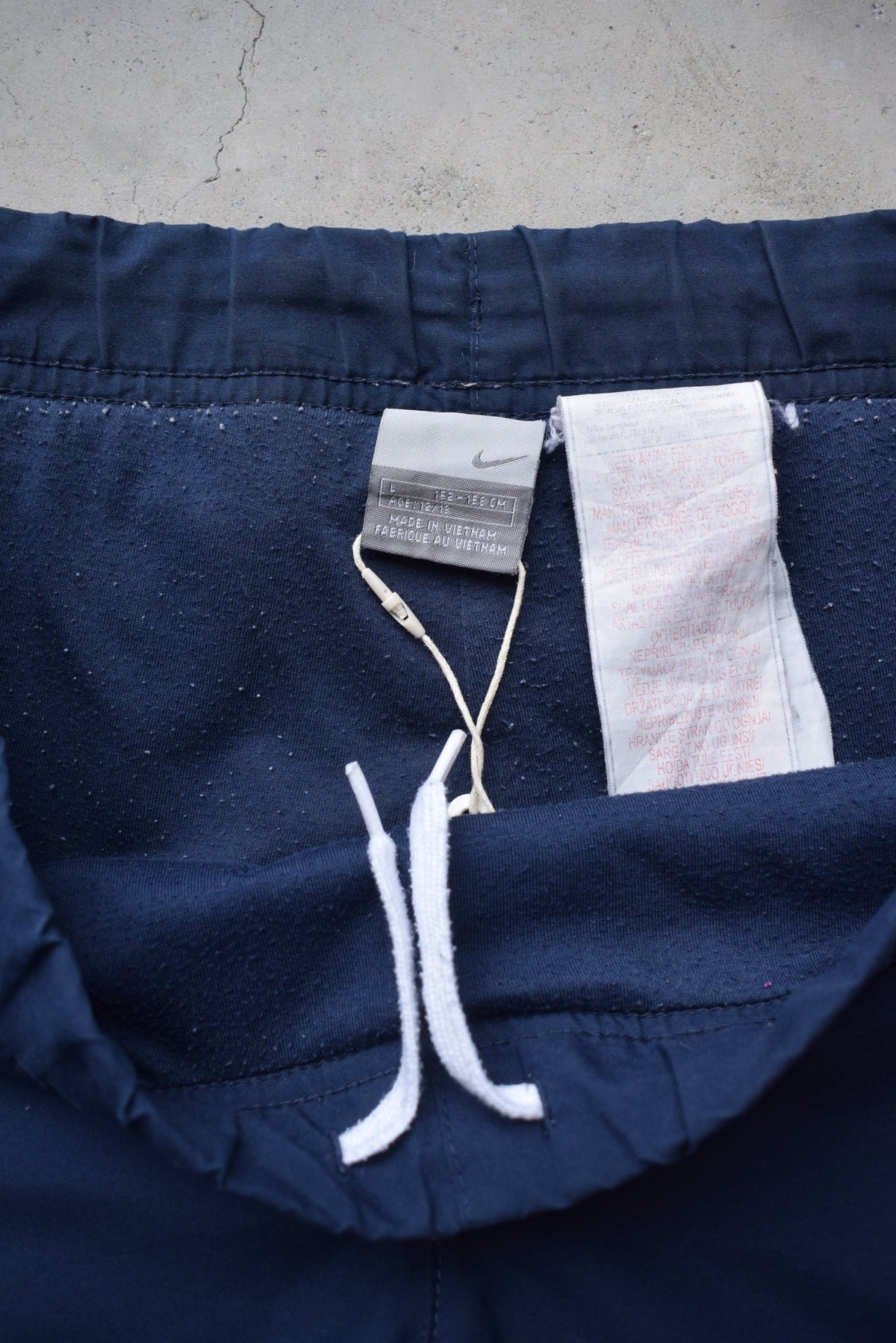 Nike Navy Embroidered Swoosh Track Pants — 2000s (XS/S) - Retrospective Store