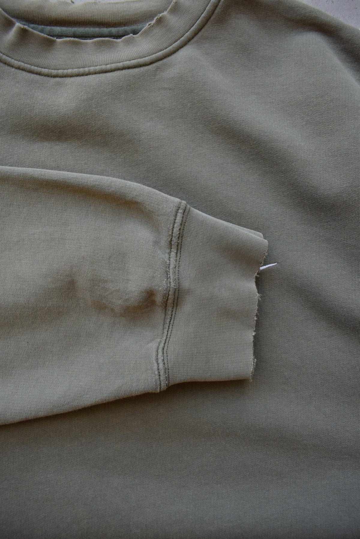 Nike Olive-Green Embroidered Swoosh Crewneck — 2000s (XXL) - Retrospective Store