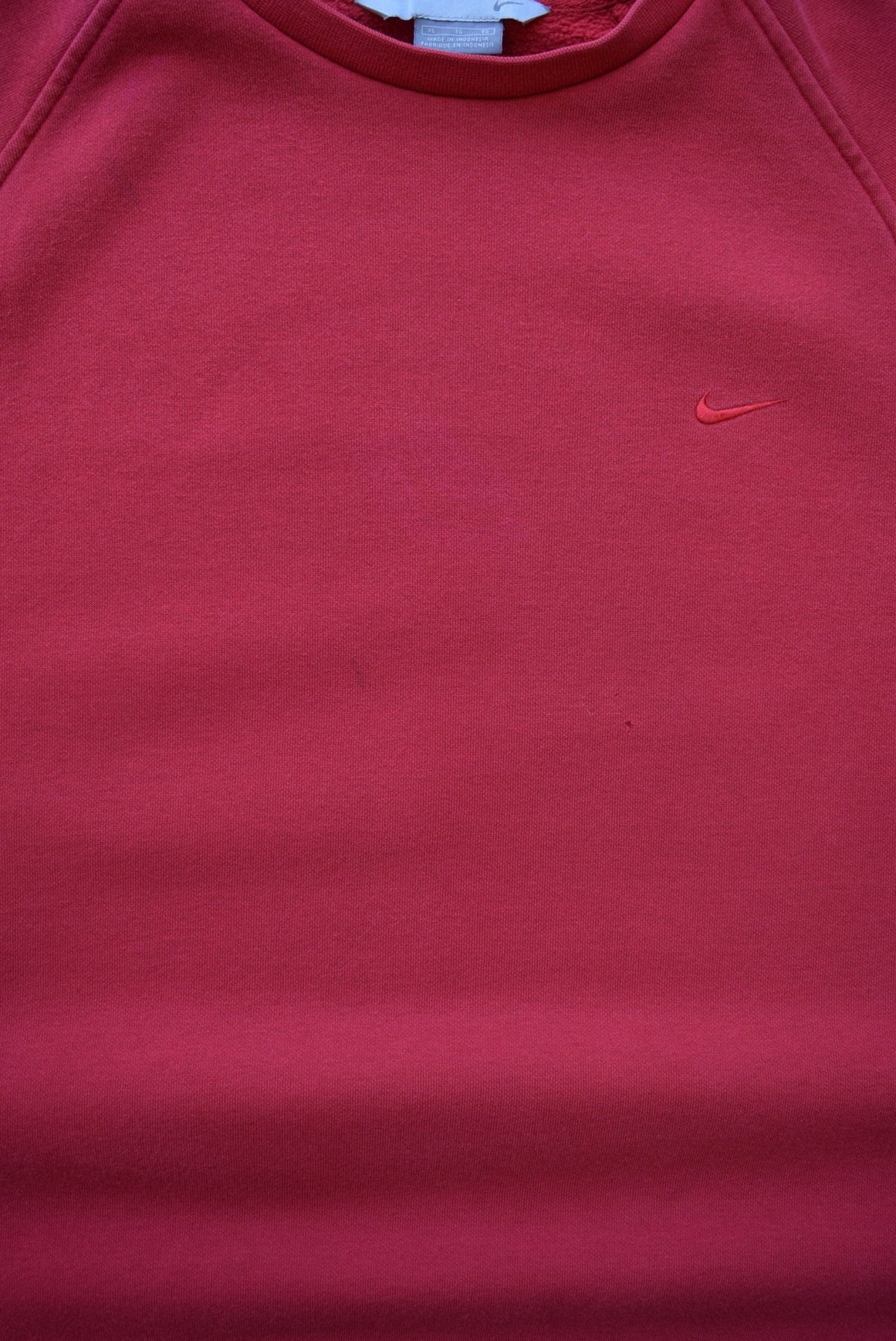 Nike Red Embroidered Swoosh Crewneck — 2000s (L/XL) - Retrospective Store