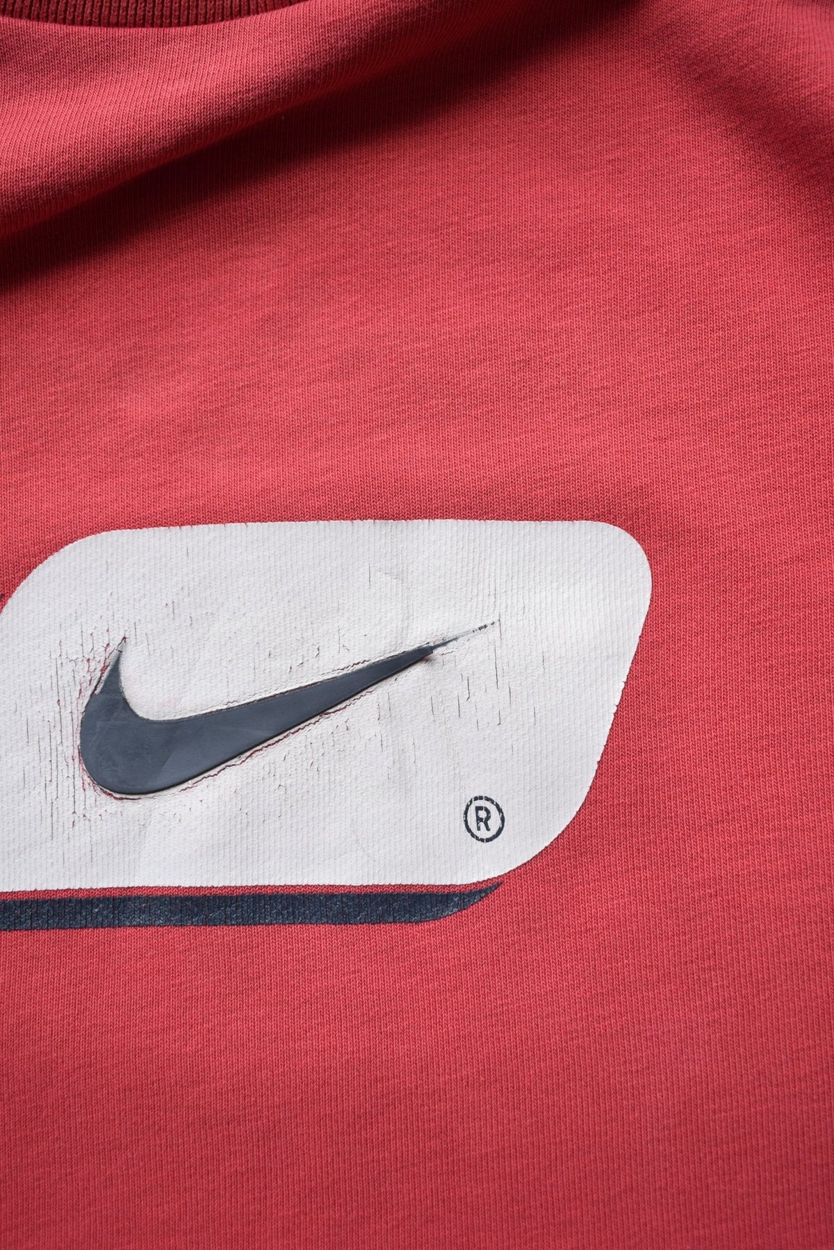 Nike Red Graphic Swoosh Crewneck — 2000s (S) - Retrospective Store