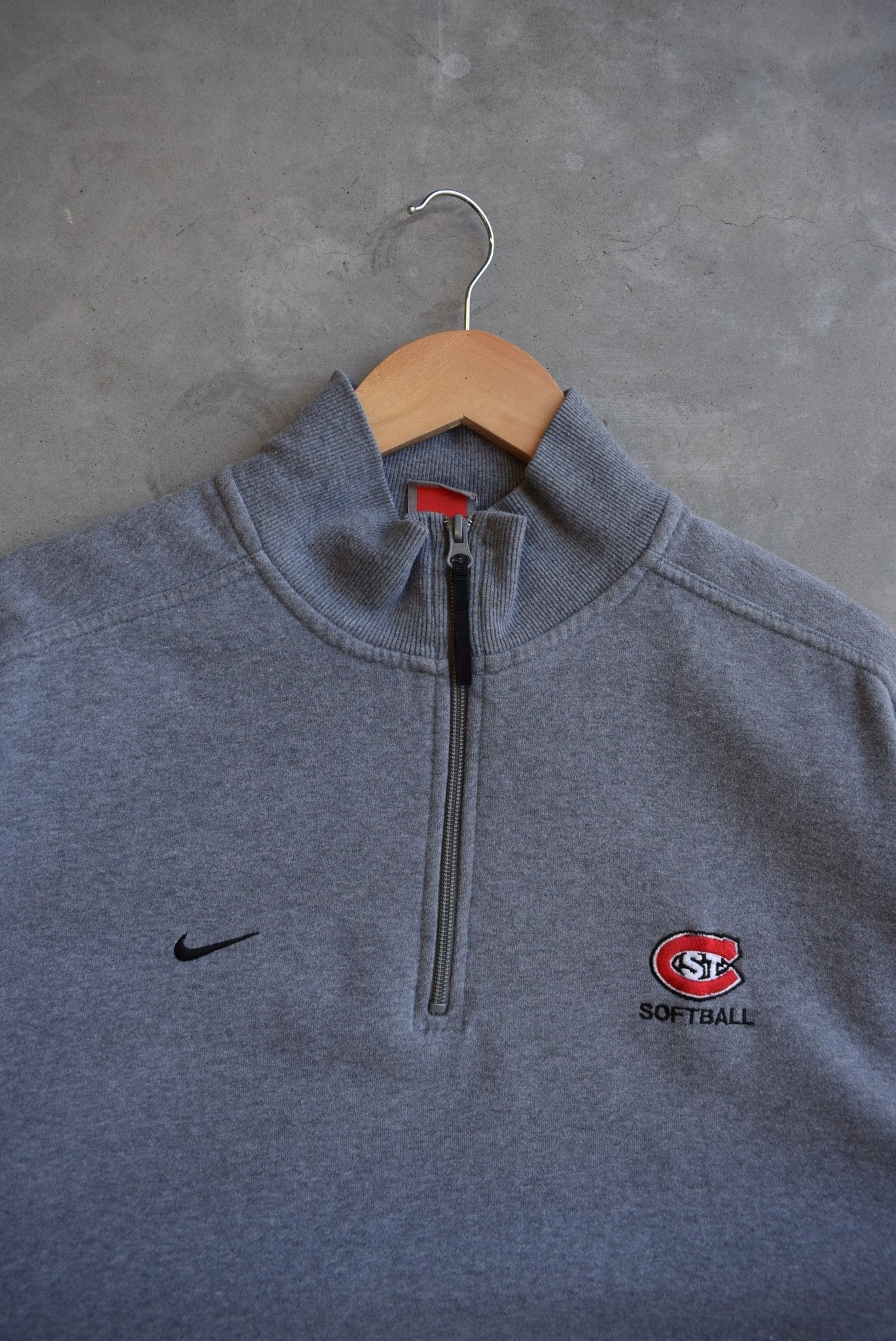 Nike Softball Embroidered Quarter Zip — 2000s (L/XL) - Retrospective Store