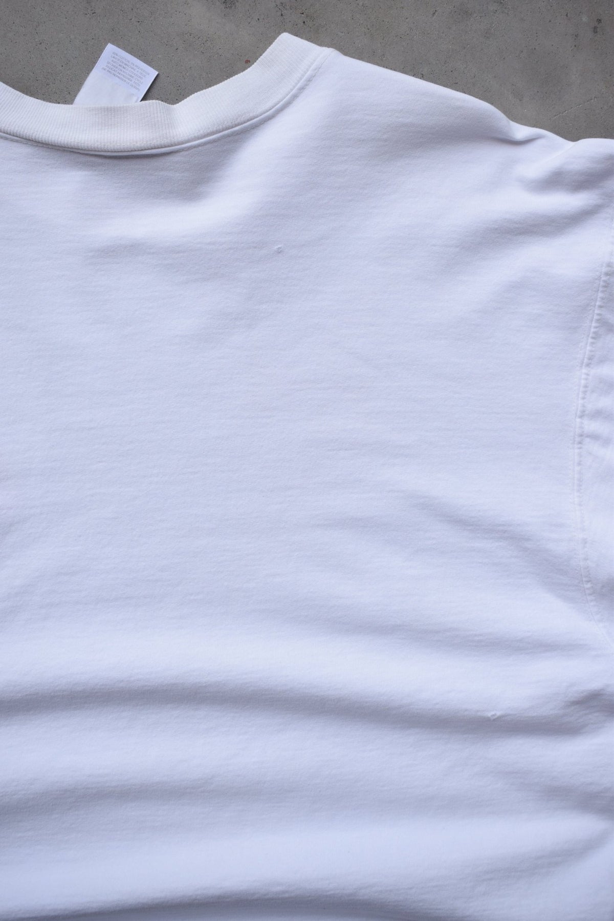 Nike White Embroidered Swoosh Crewneck — 1990s (M) - Retrospective Store