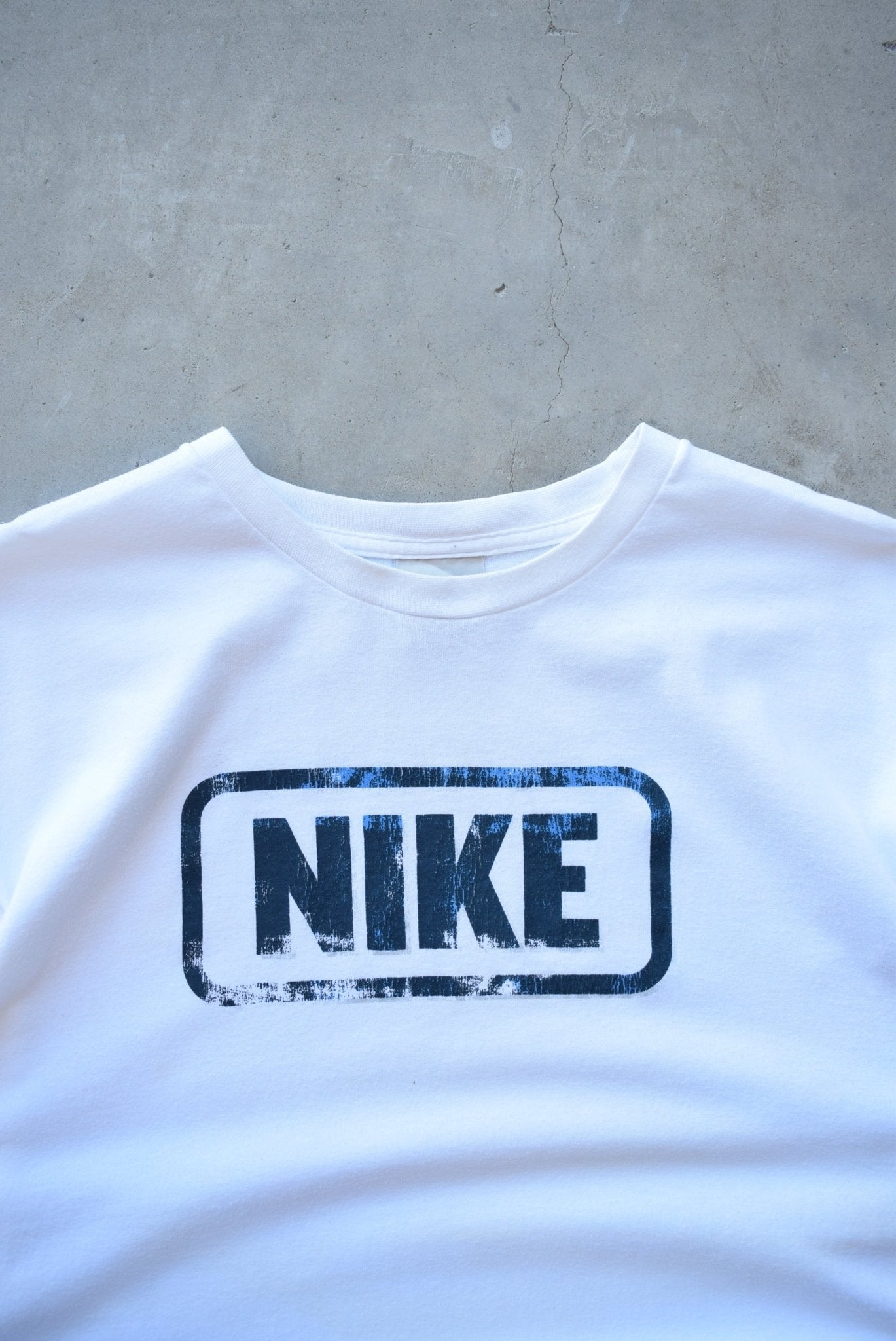 Nike White Spellout Tee — 2000s (XL) - Retrospective Store