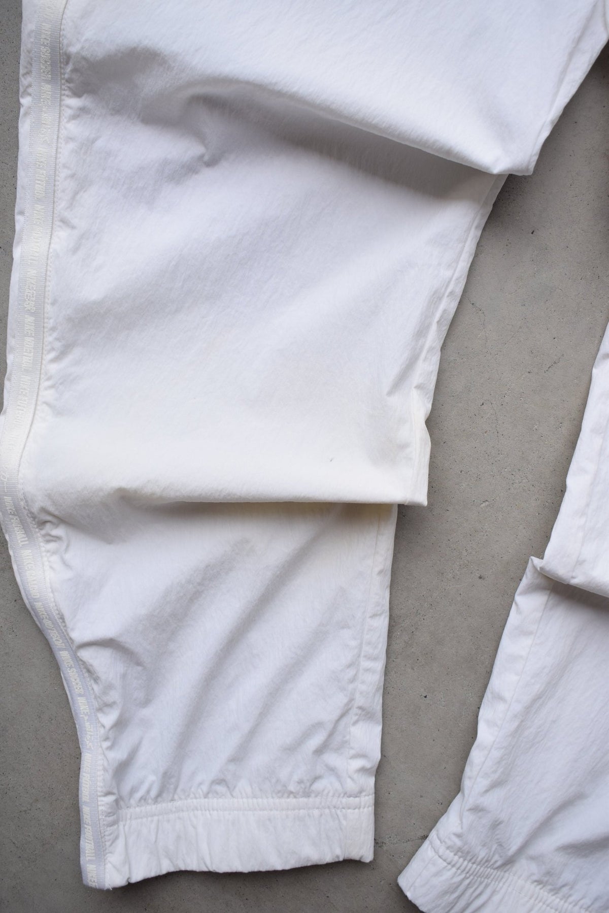 Nike x England National Football Team White Embroidered Track Pants — 2000s (S) - Retrospective Store