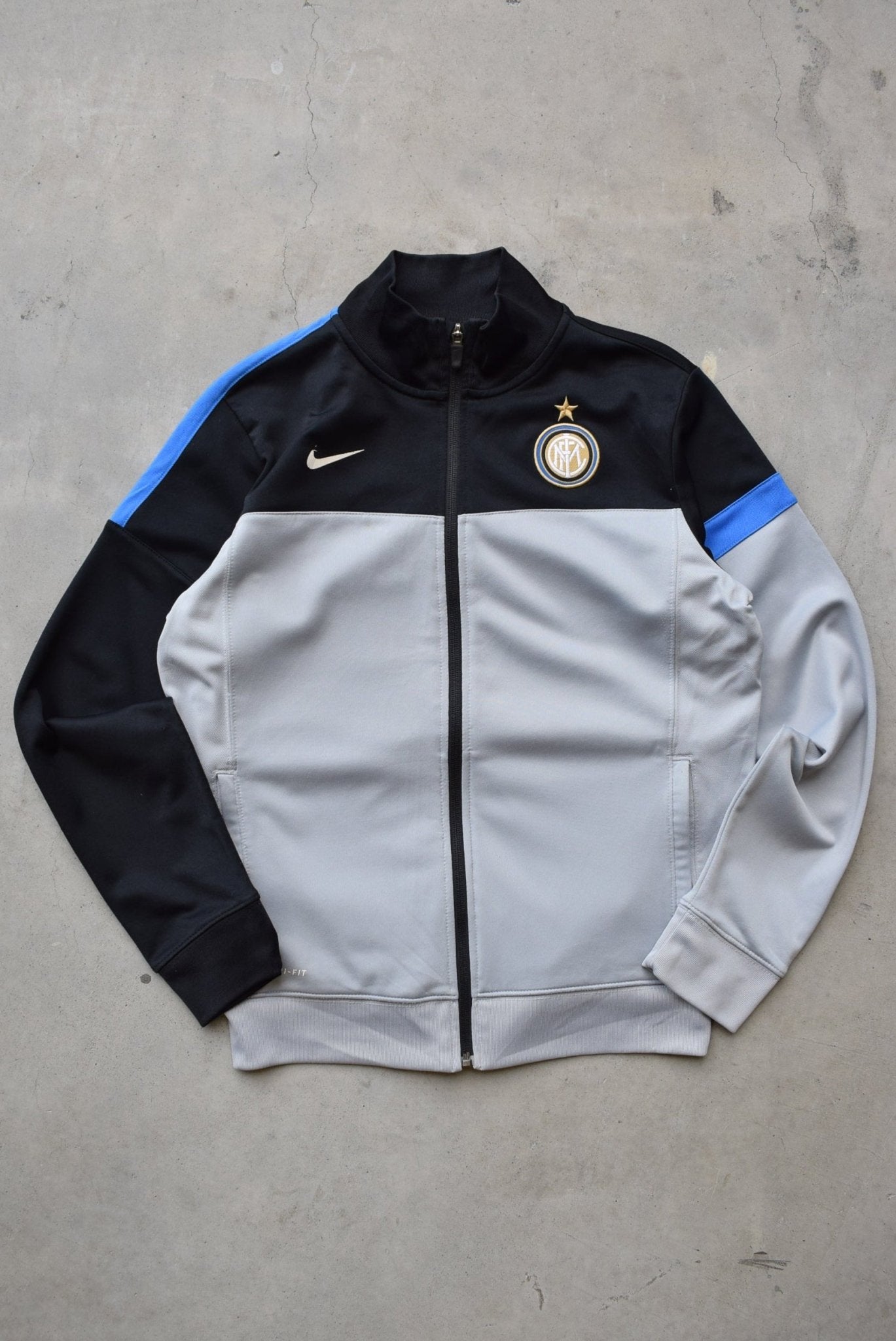 Nike x Inter Milan FC Black & Grey Embroidered Jacket — 2000s (XS/S) - Retrospective Store