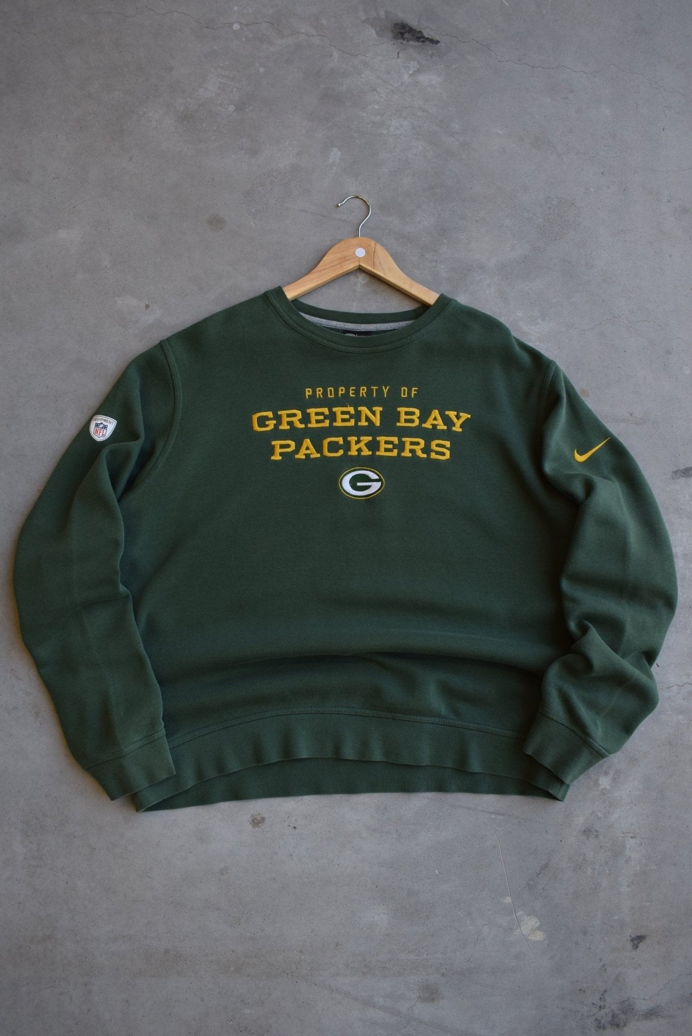 Nike x NFL Green Bay Packers Embroidered Crewneck — 2000s (XL/XXL) - Retrospective Store