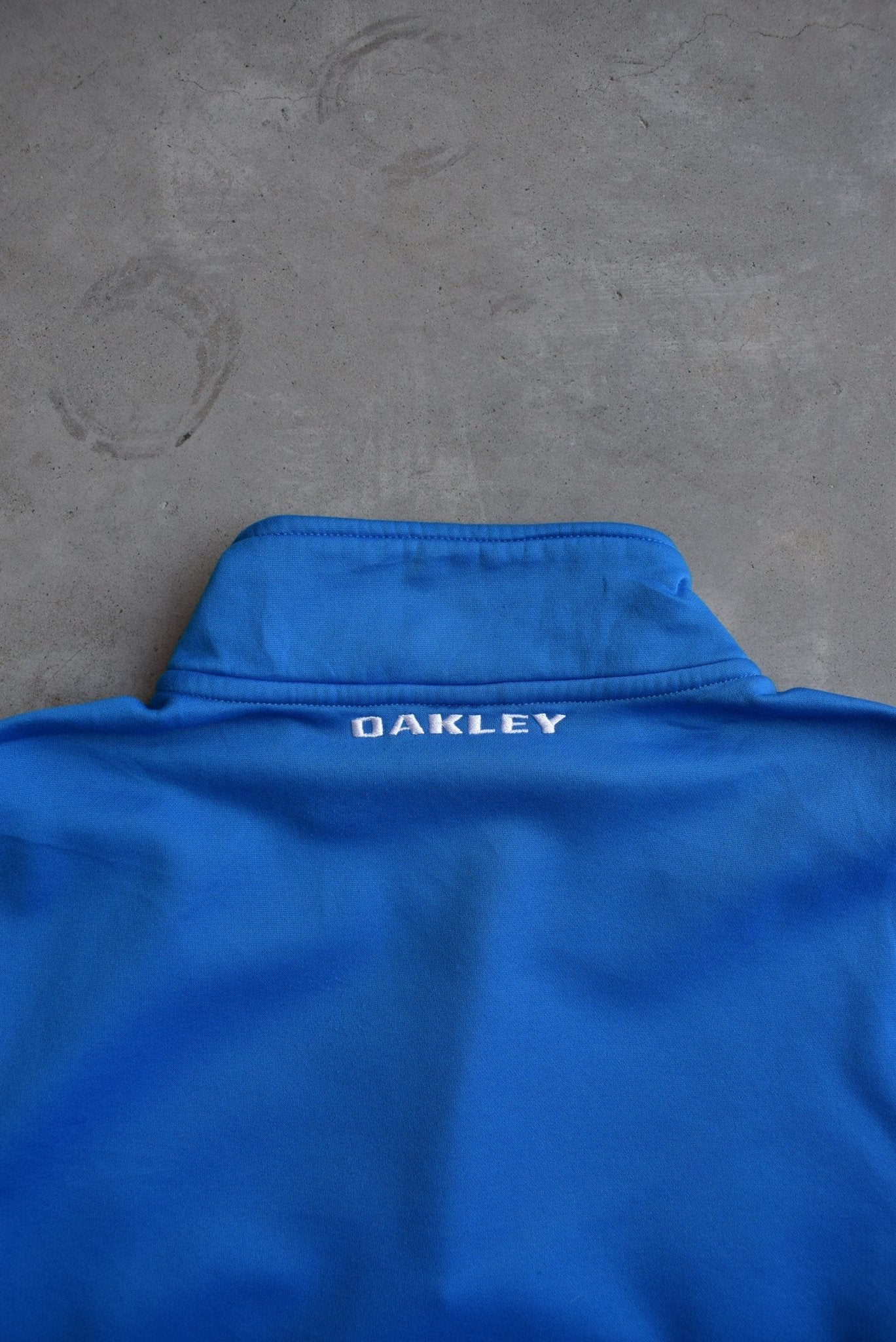 Oakley Blue Embroidered Logo Quarter Zip — 2000s (M) - Retrospective Store