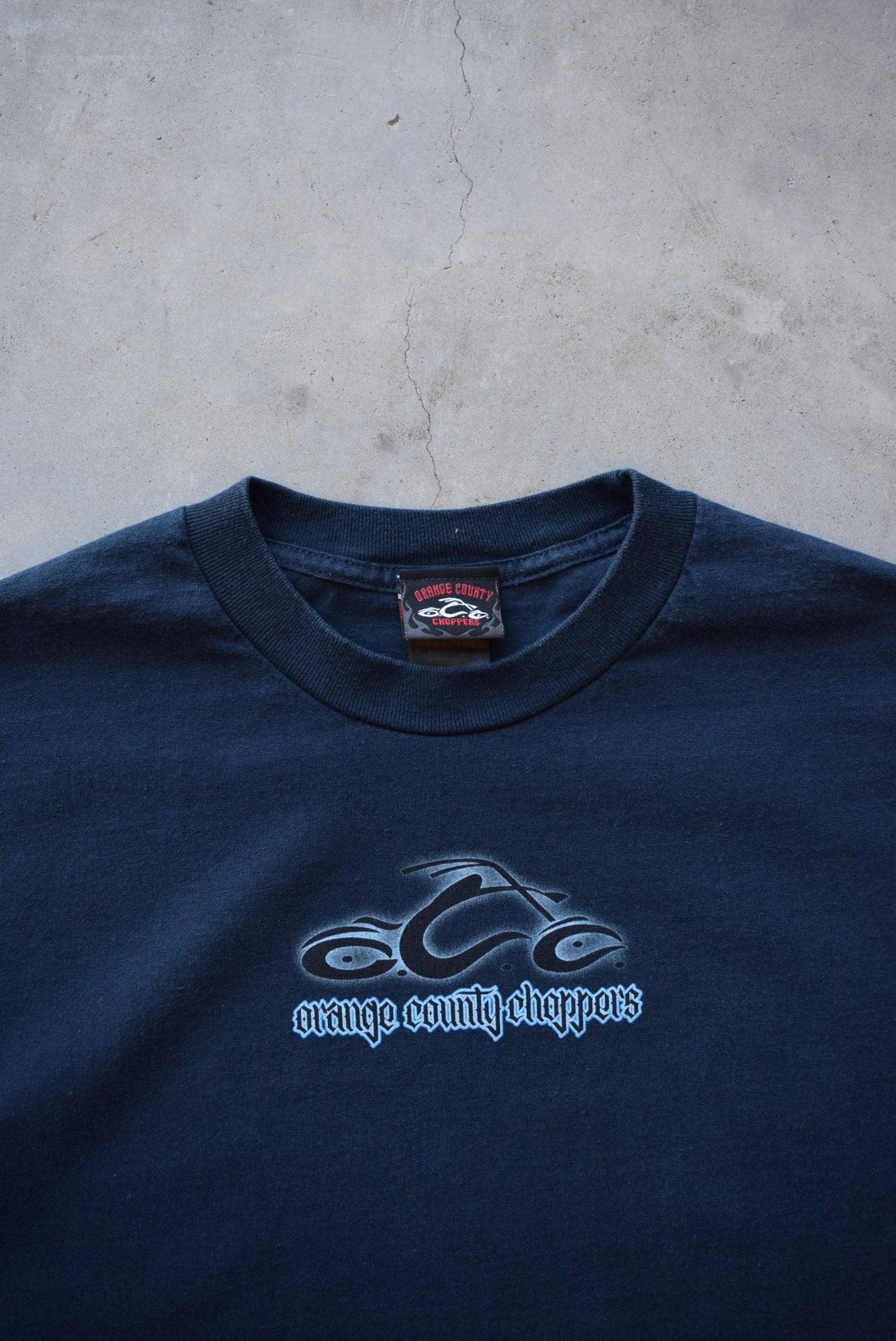 Orange County Choppers Navy Graphic Tee — 2000s (L/XL) - Retrospective Store