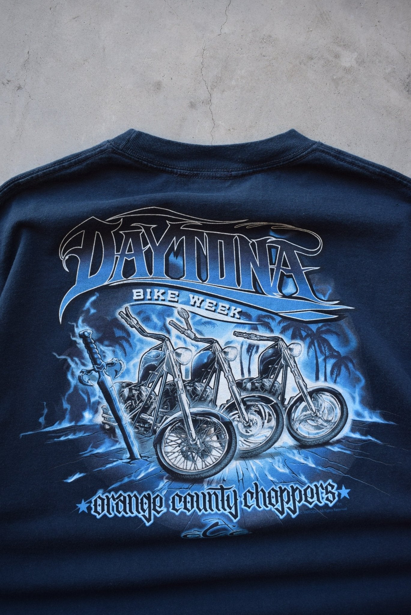 Orange County Choppers Navy Graphic Tee — 2000s (L/XL) - Retrospective Store