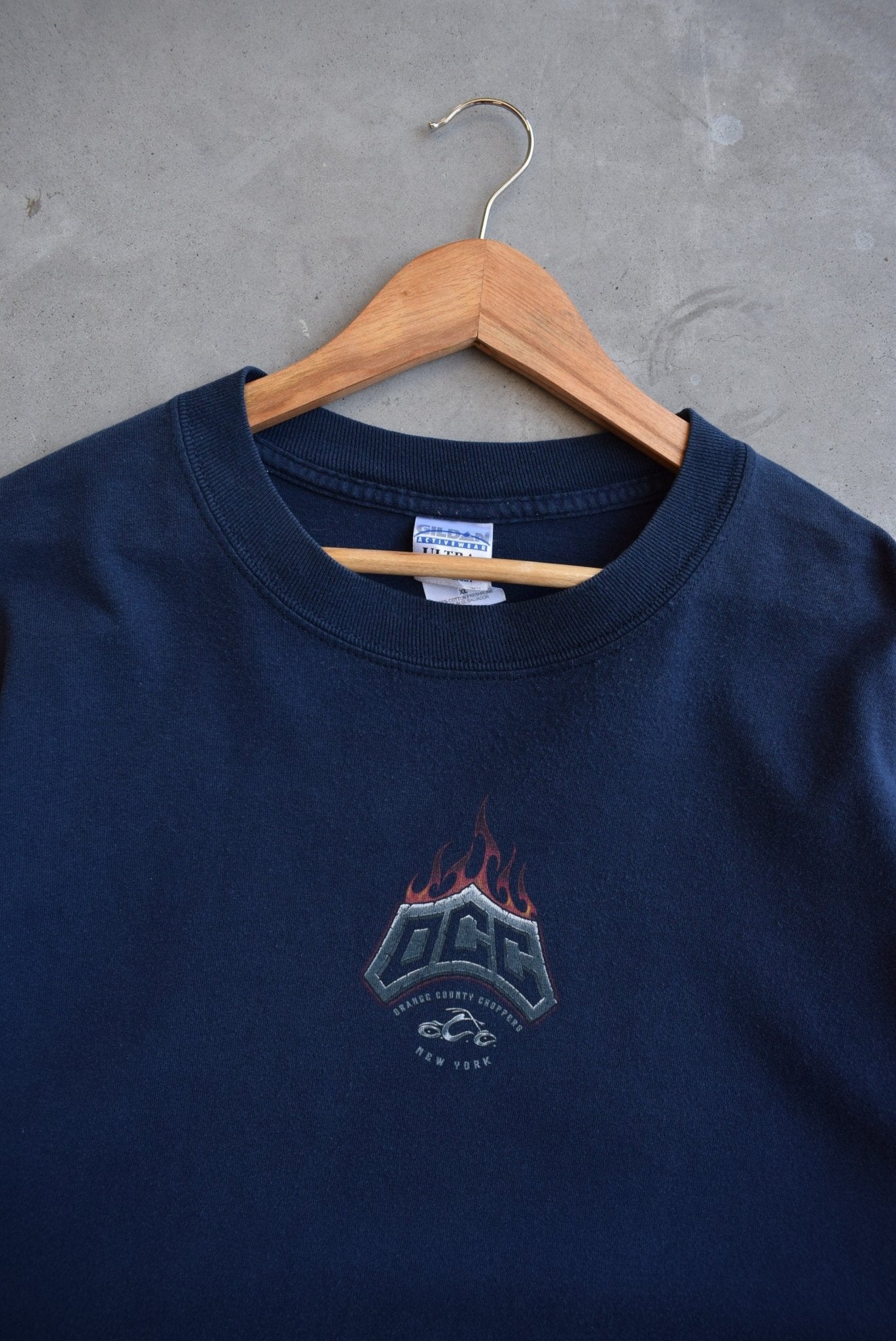 Orange County Choppers Navy Long Sleeve Tee — 2000s (XL) - Retrospective Store