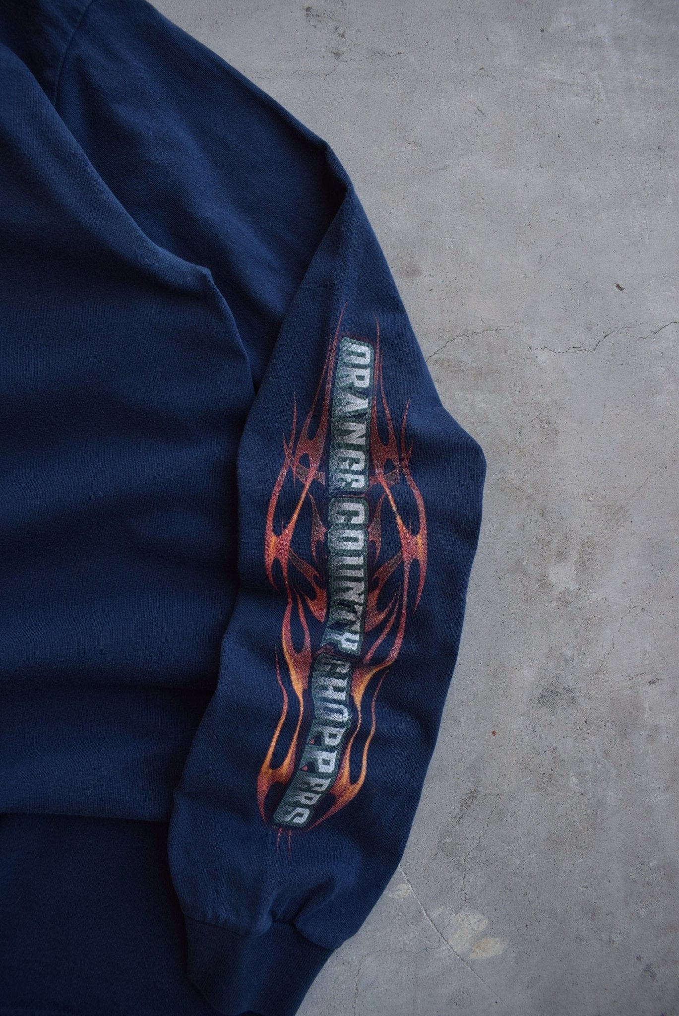 Orange County Choppers Navy Long Sleeve Tee — 2000s (XL) - Retrospective Store
