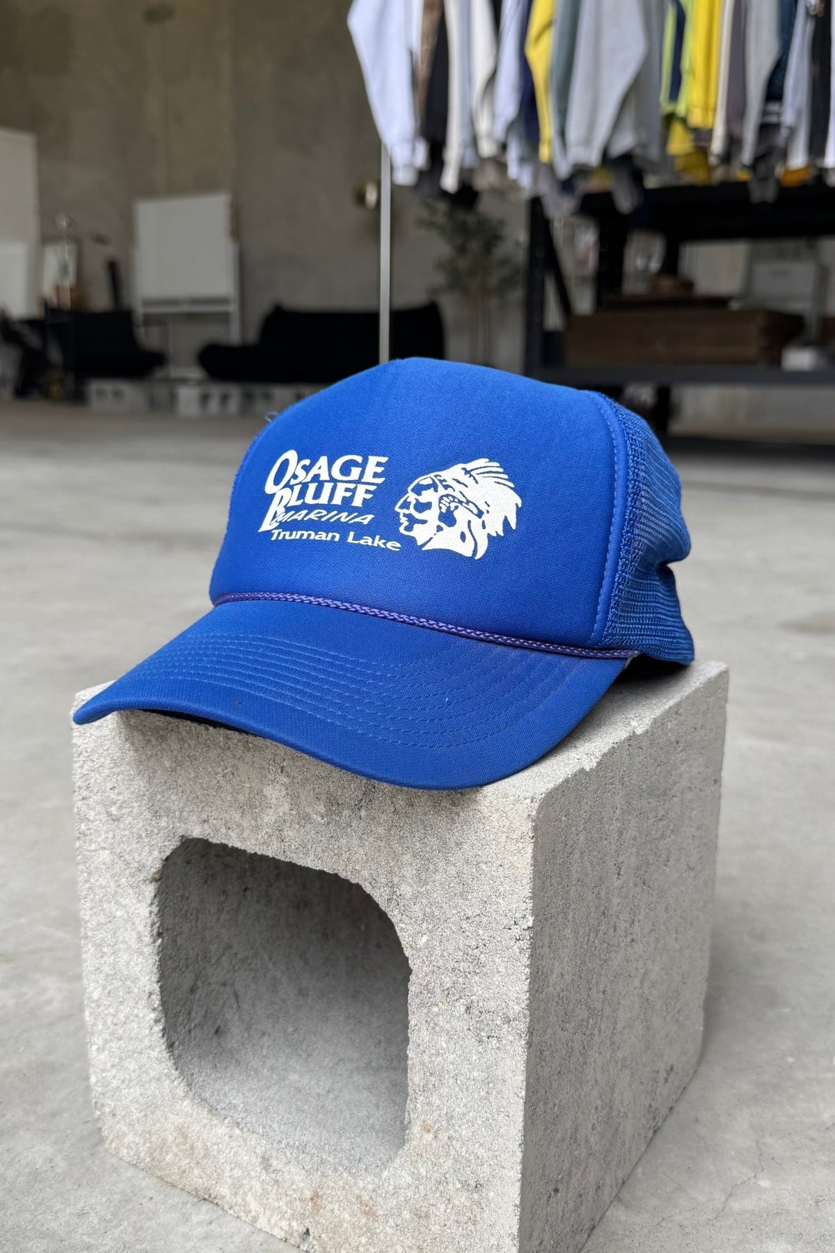 Osage Bluff Marina Blue Hat — 1990s - Retrospective Store
